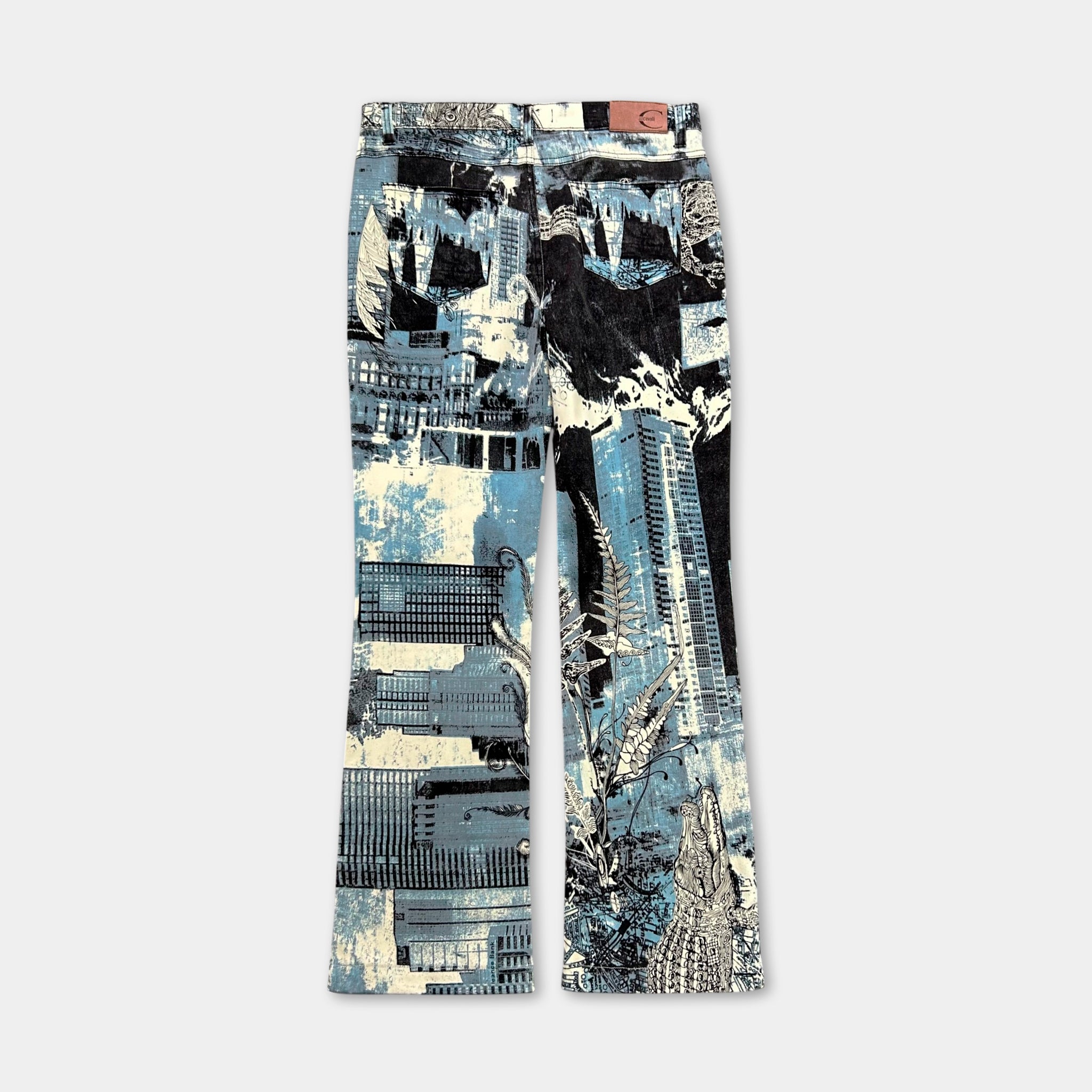 Just Cavalli City Print Flared Pants