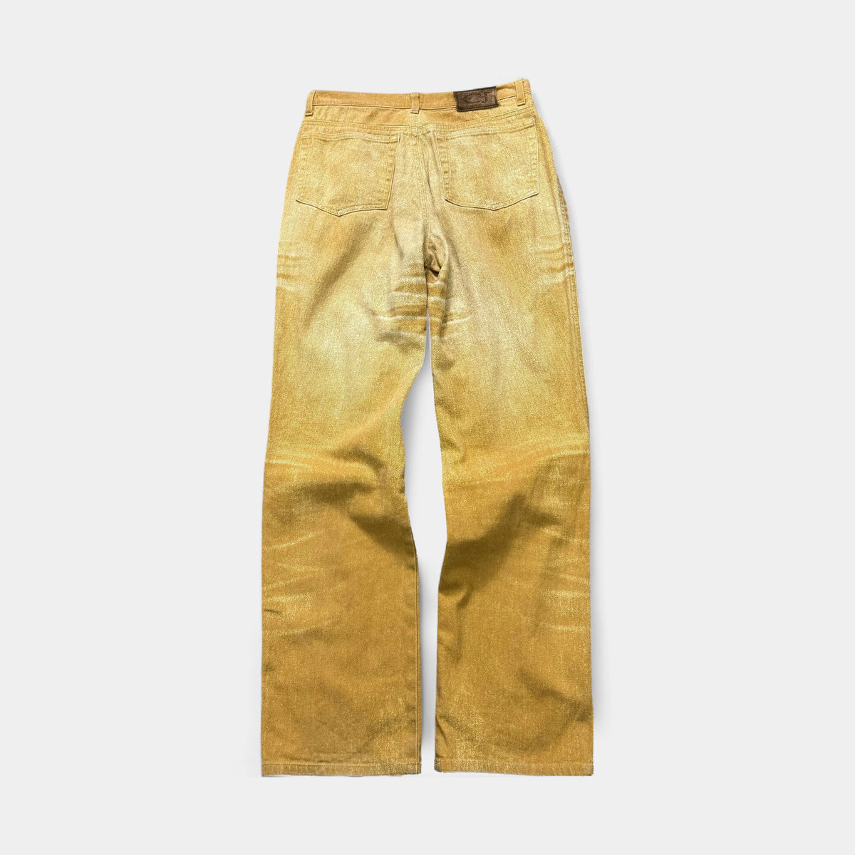Cavalli Jeans Yellow Trompe L'oeil Denim Jeans