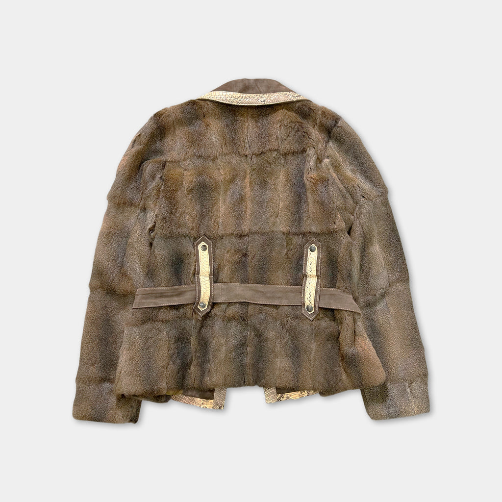 Just Cavalli 2000's Real Mink Fur and Python