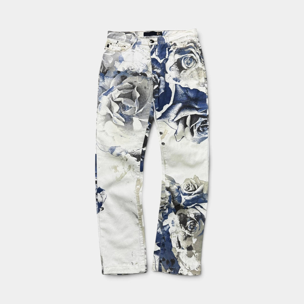 Just Cavalli Straight Leg Floral Print Pants