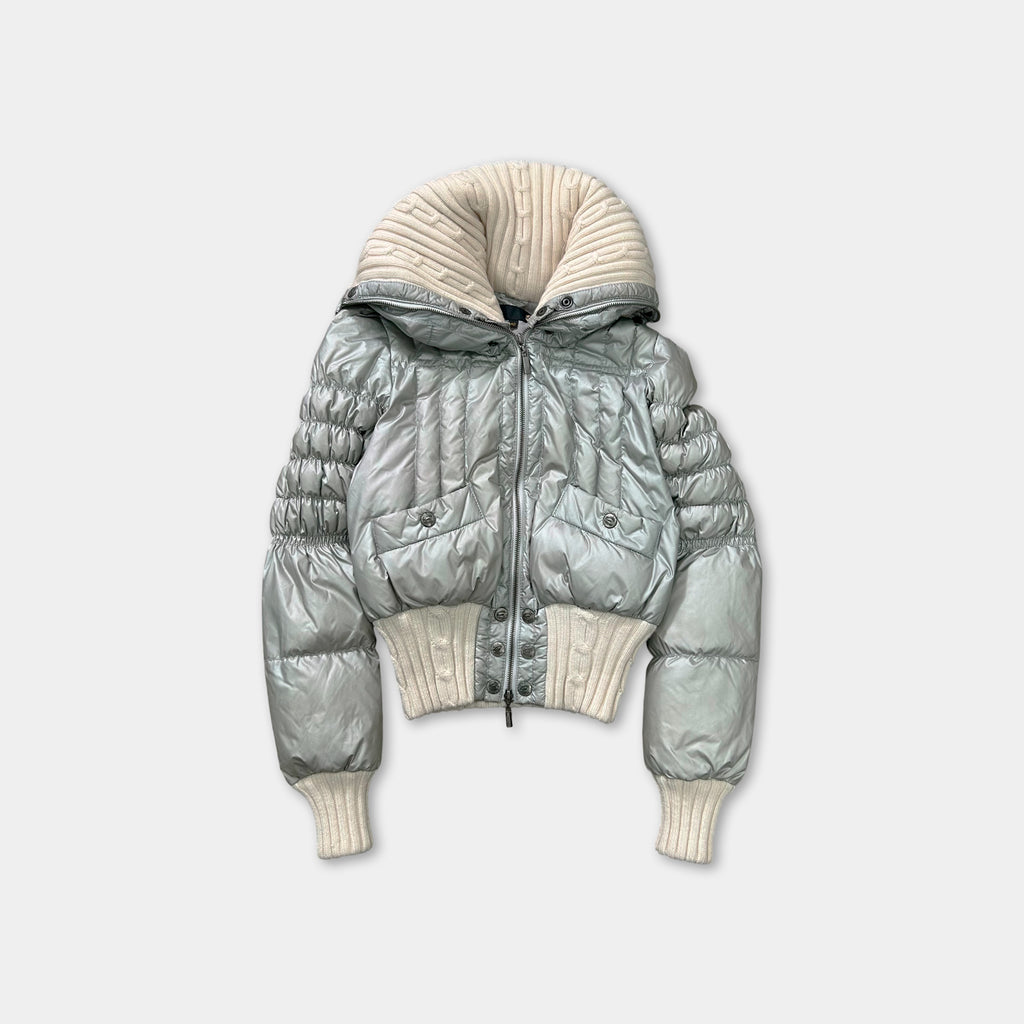 Just Cavalli 2000'S Silver Cropped Boxy Jacket