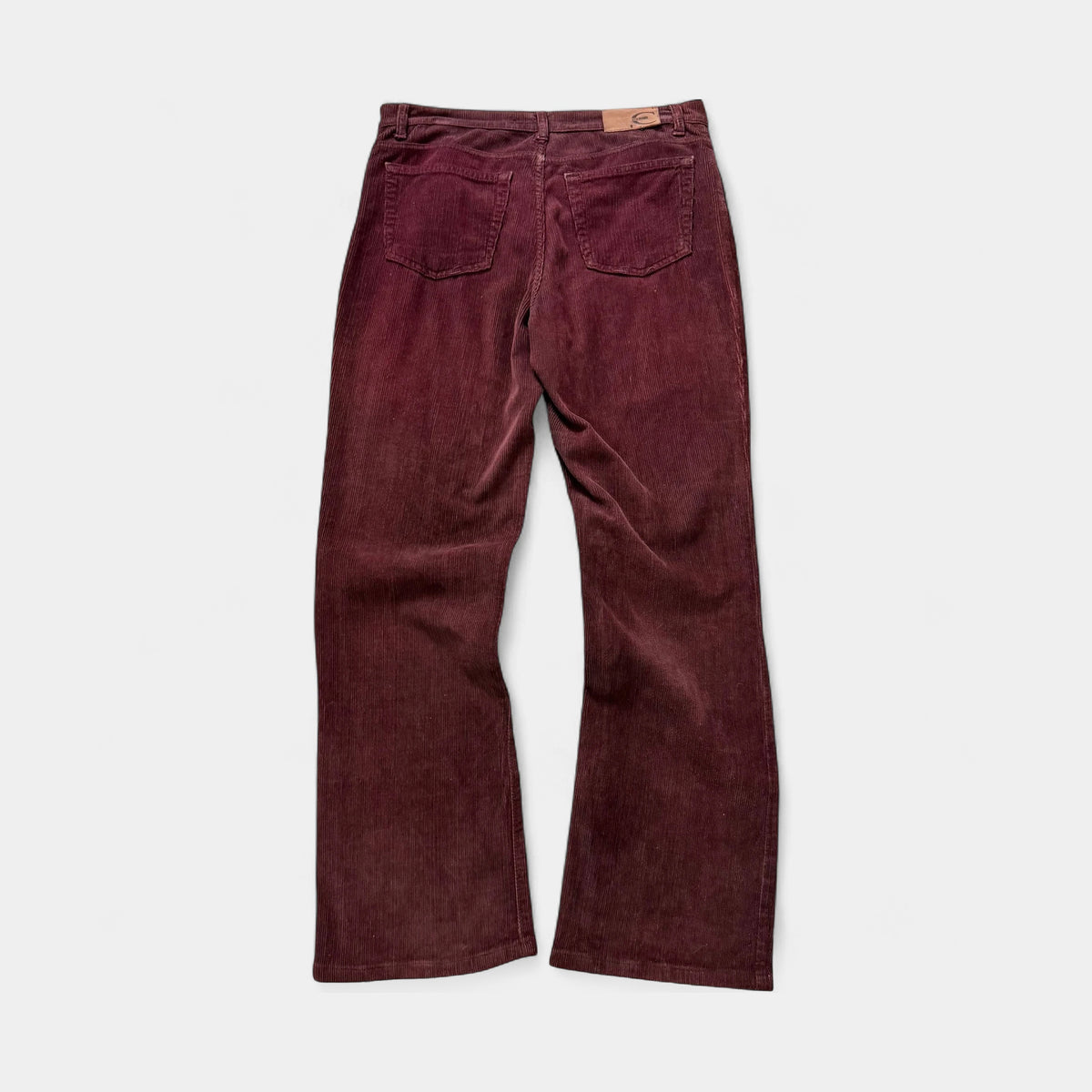 Just Cavalli 2000s Burgundy Corduroy Flared Pants
