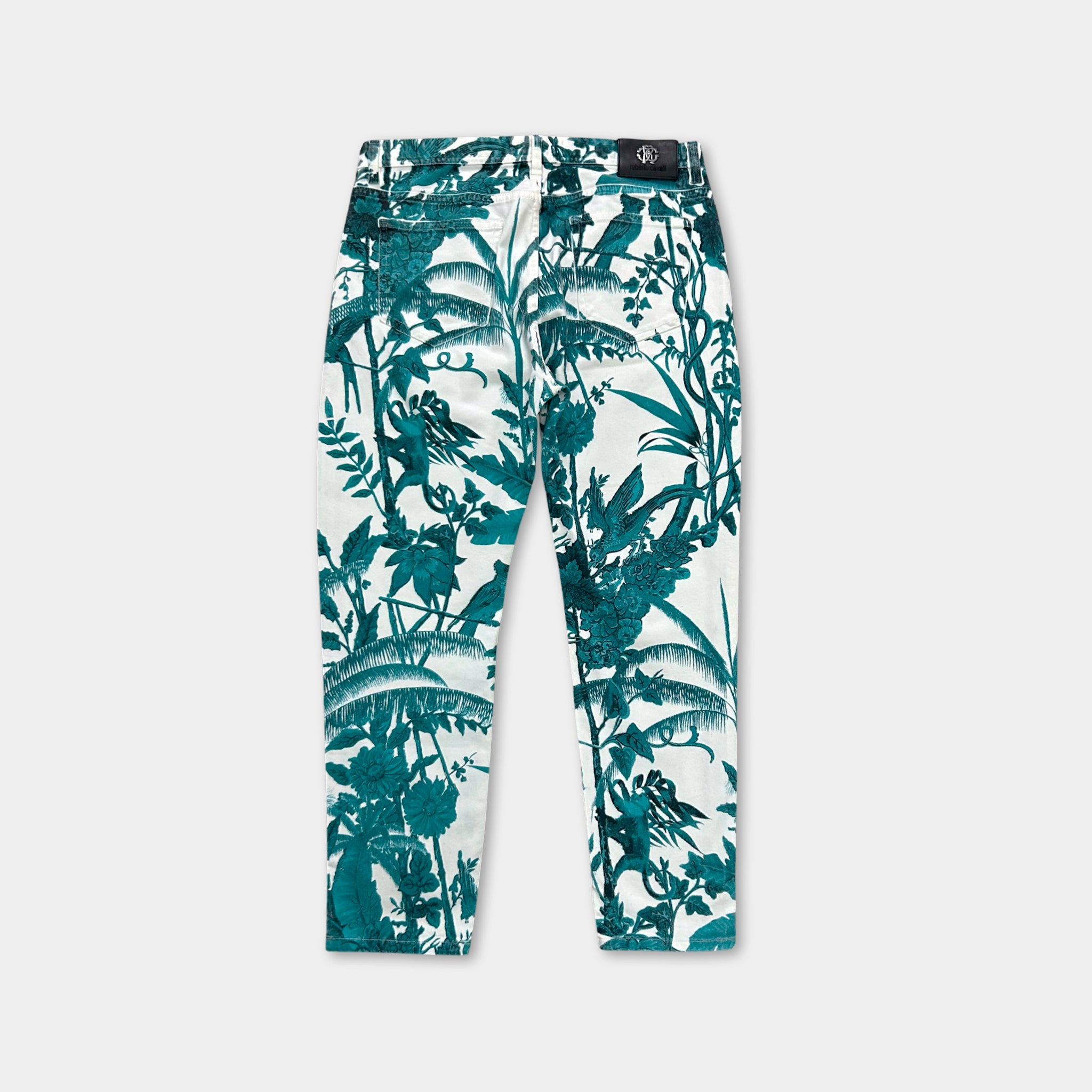 Roberto Cavalli Turquoise Tropical Pants