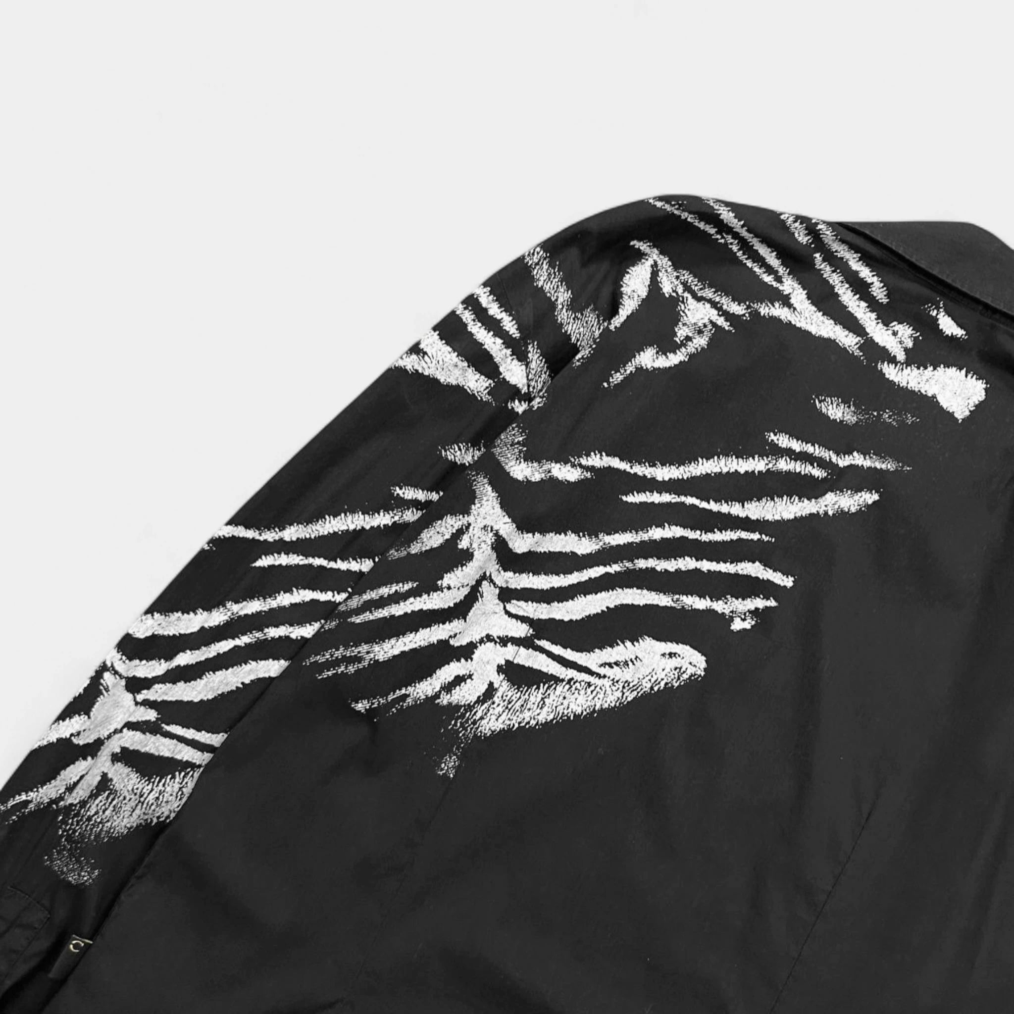 Just Cavalli Animal Print Black Button Shirt