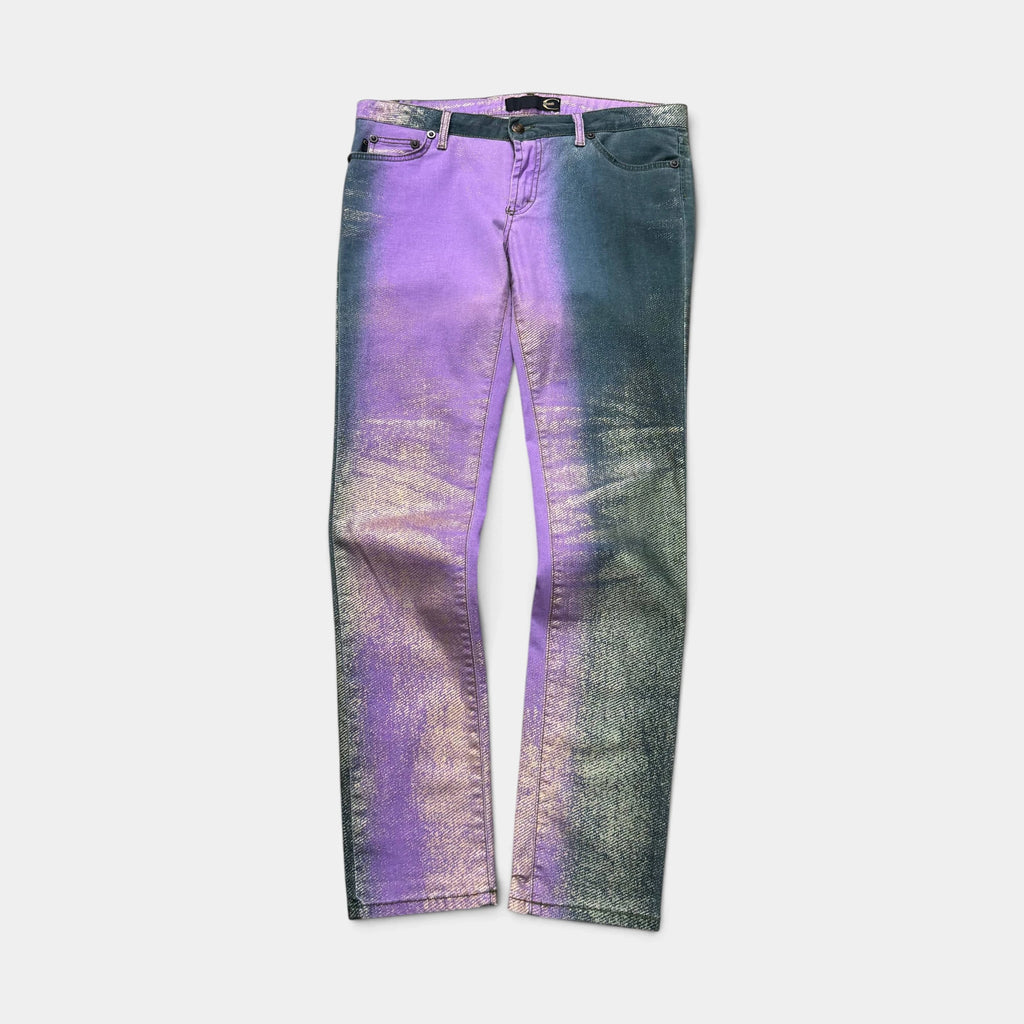 Just Cavalli Metallic Ombré Coated Denim Jeans