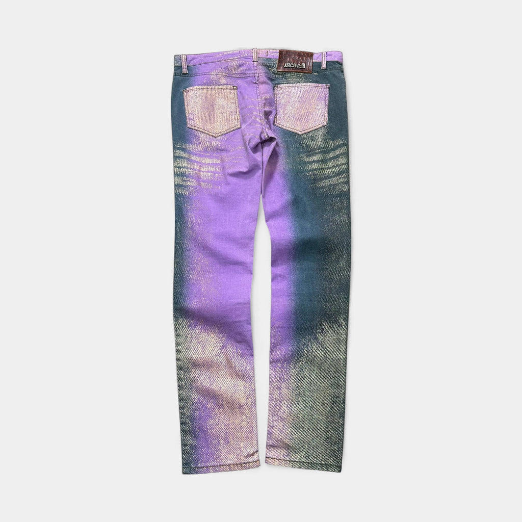 Just Cavalli Metallic Ombré Coated Denim Jeans