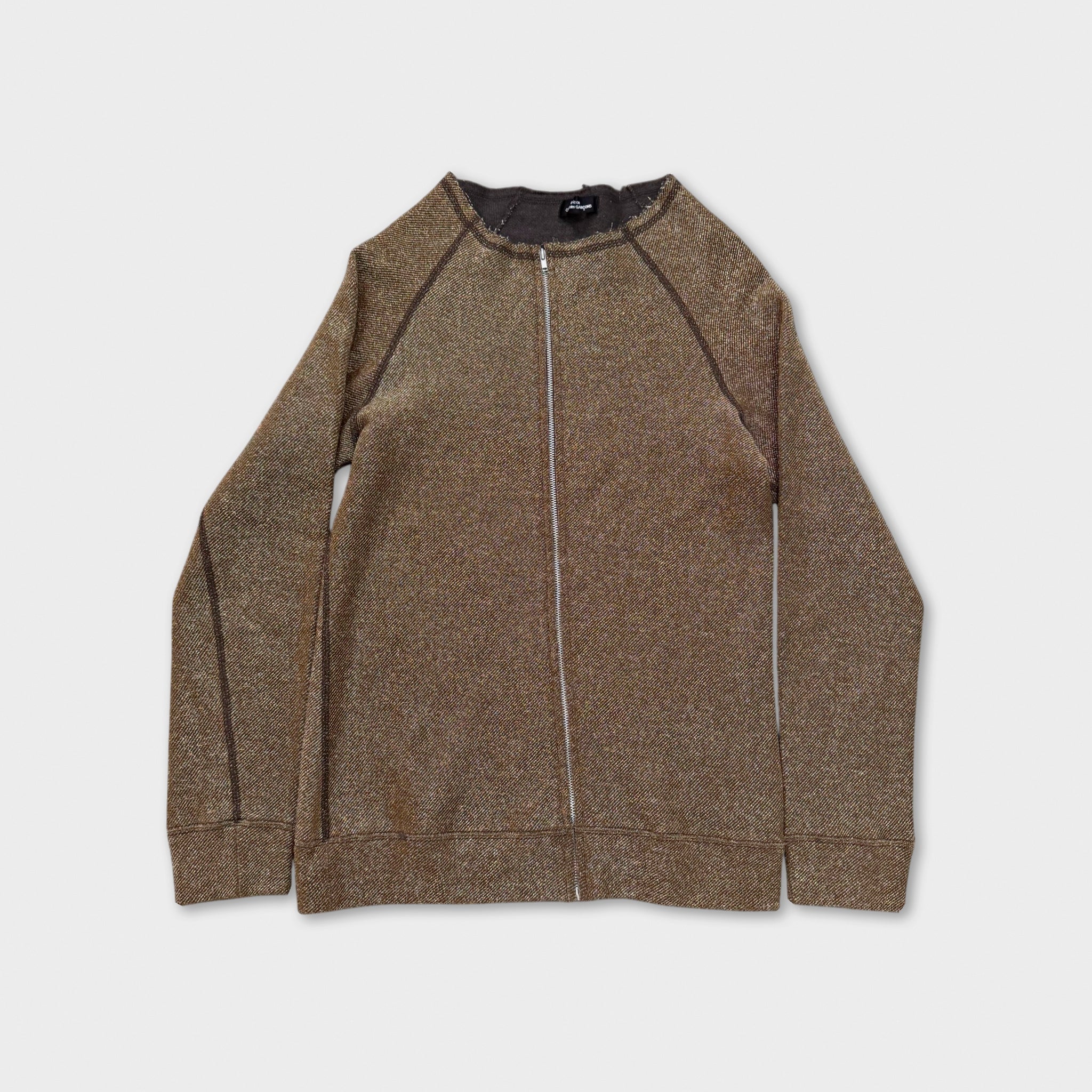 Comme des Garçons Tricot Full-Zip Gold Knit Jacket