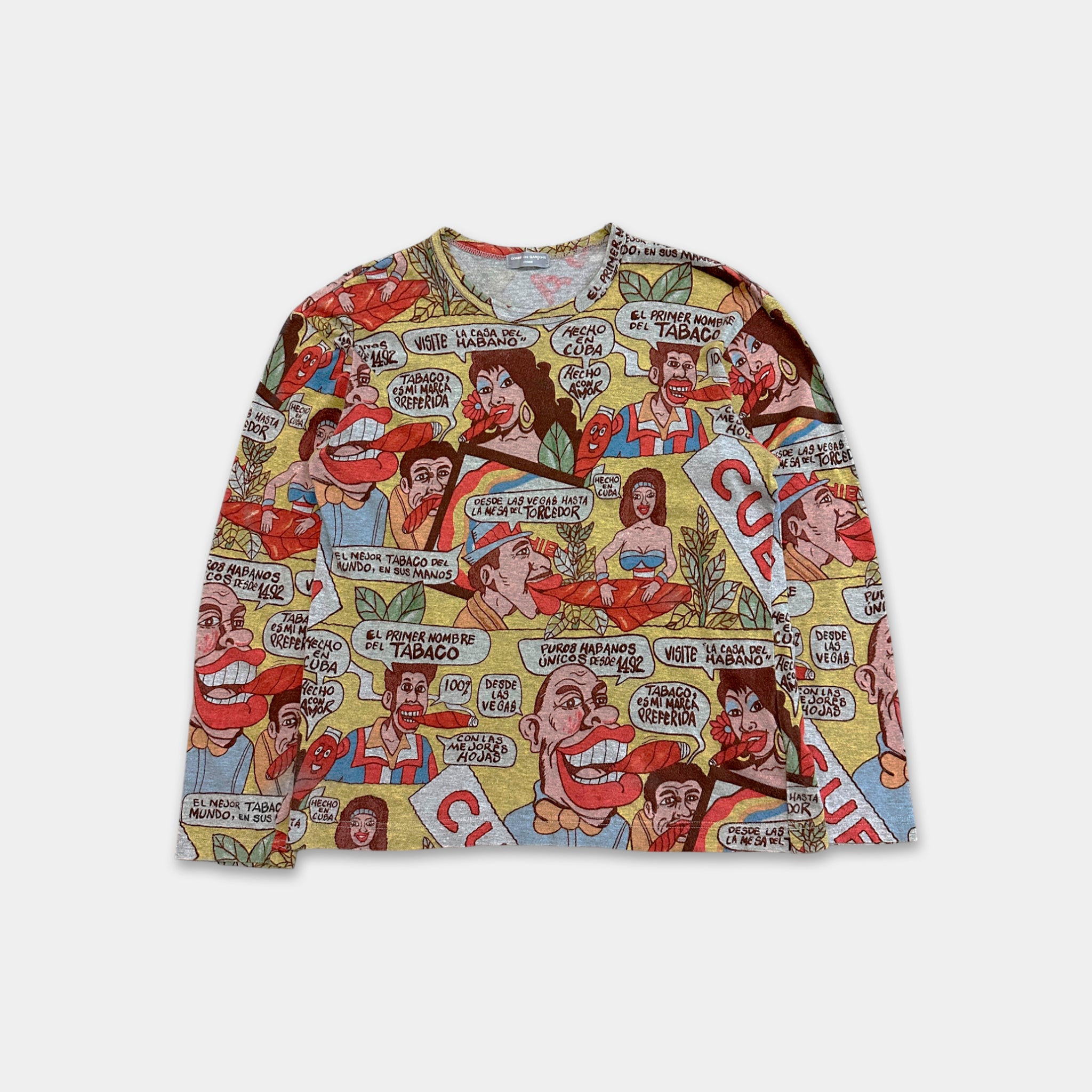 Comme Des Garçons Homme 2000's Cuba Print Longsleeve