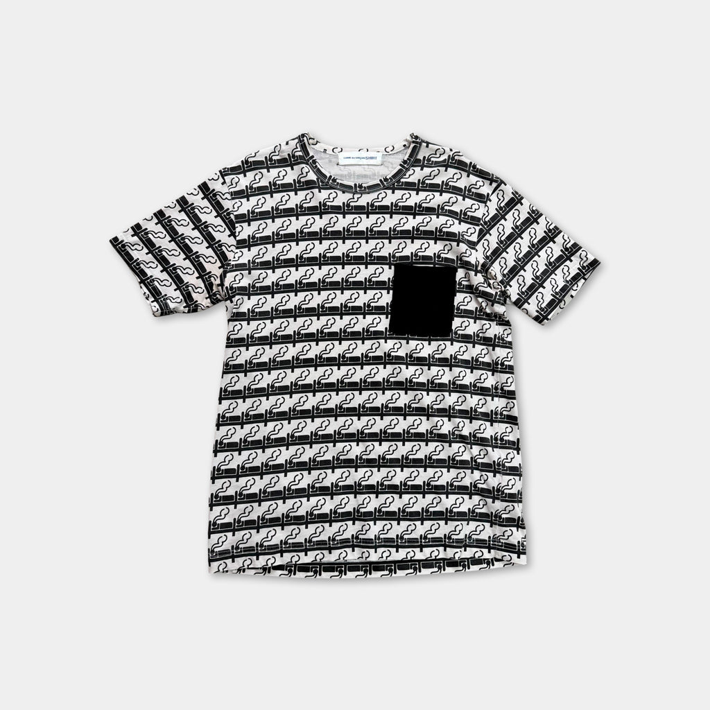 Comme des Garçons SHIRT Smoking Print Pocket T-Shirt