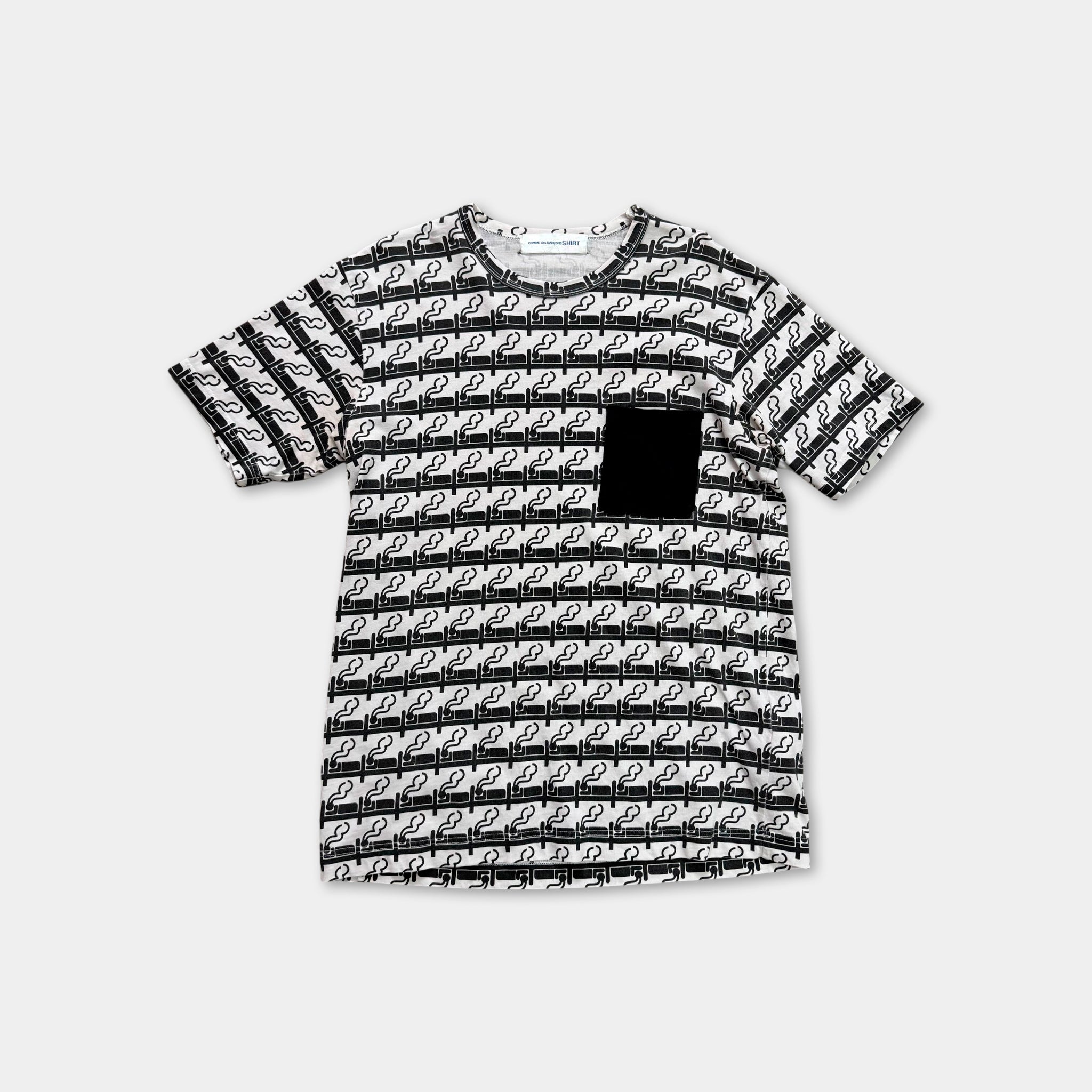 Comme des Garçons SHIRT Smoking Print Pocket T-Shirt