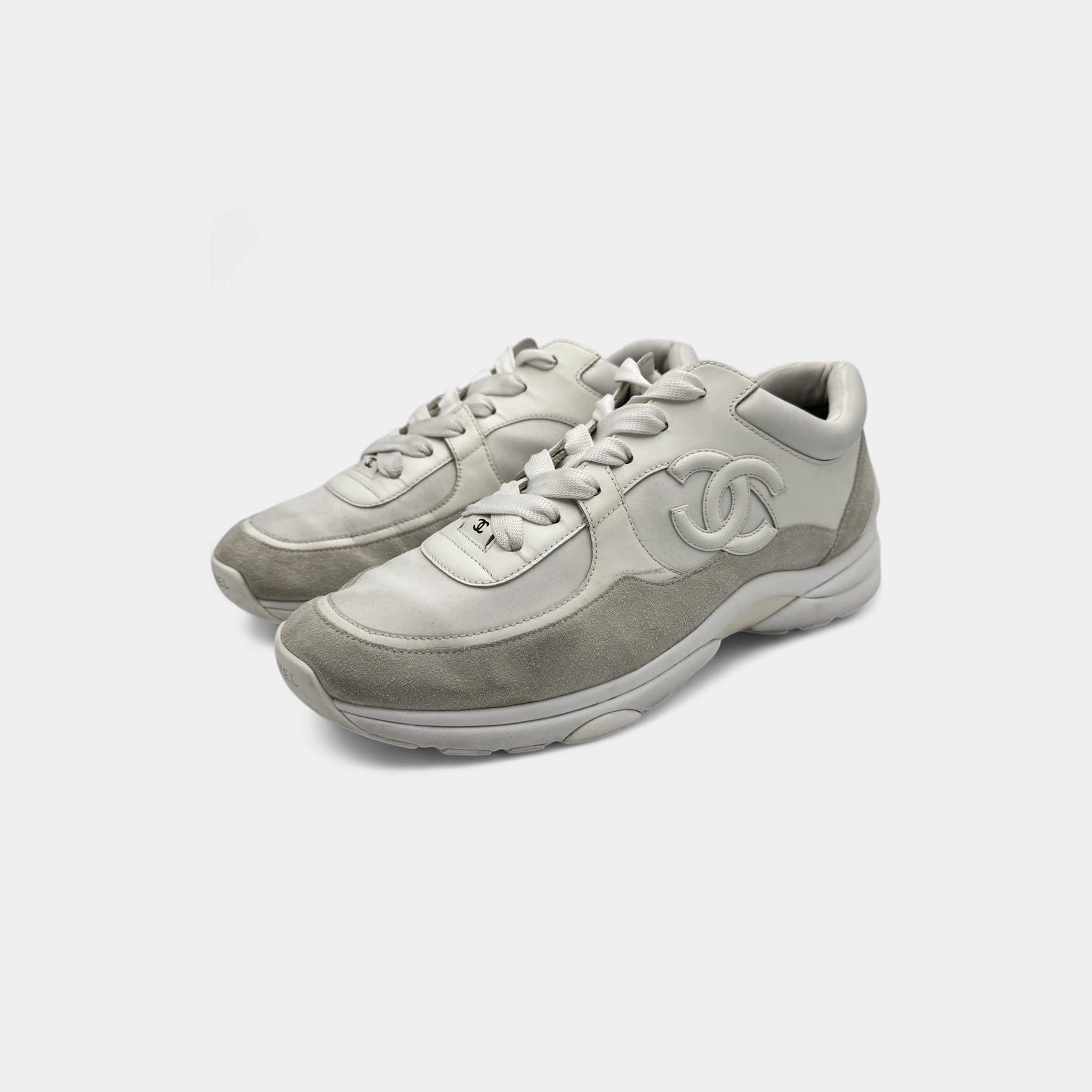 Chanel 2019 Nylon Suede CC Runner Sneakers