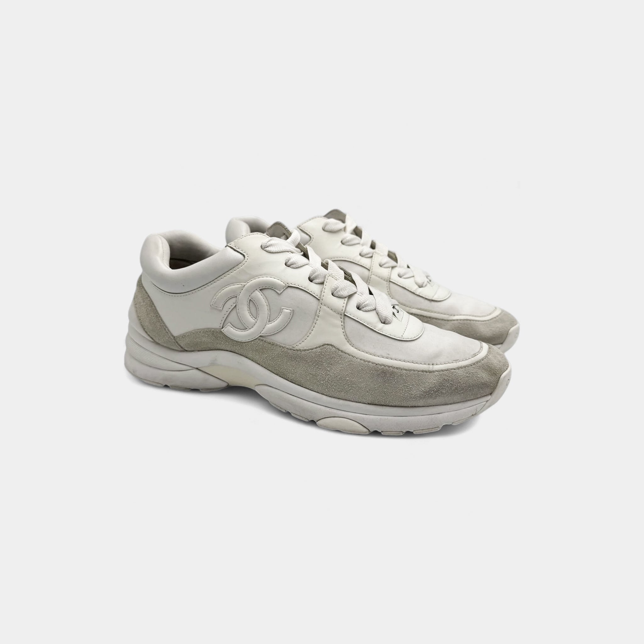 Chanel 2019 Nylon Suede CC Runner Sneakers