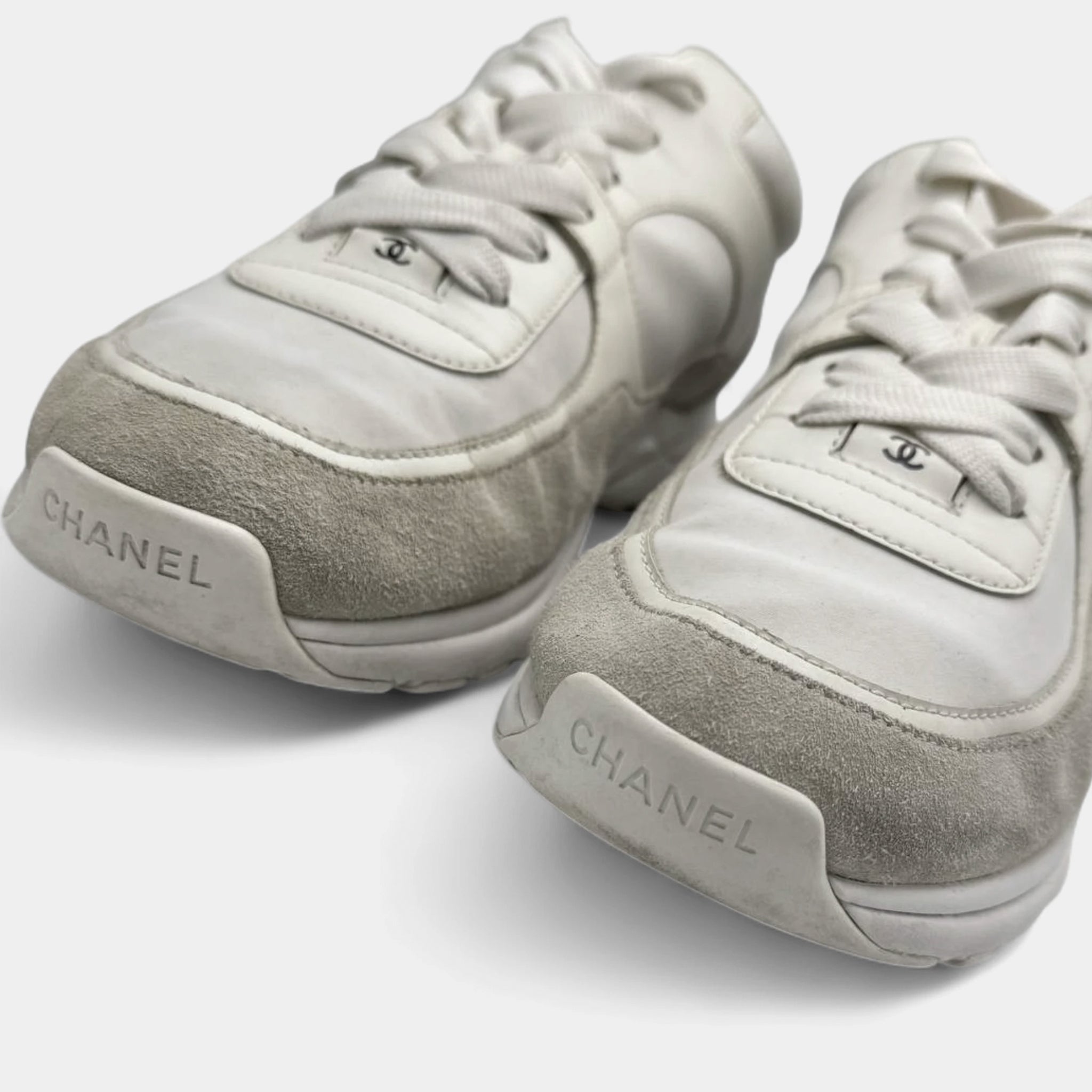Chanel 2019 Nylon Suede CC Runner Sneakers