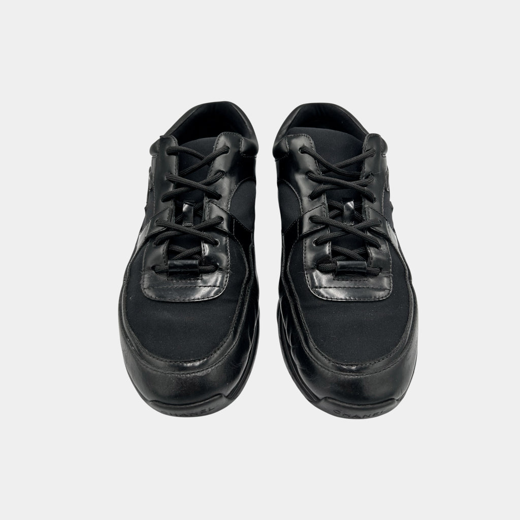 Chanel Triple Black CC Runner Sneakers
