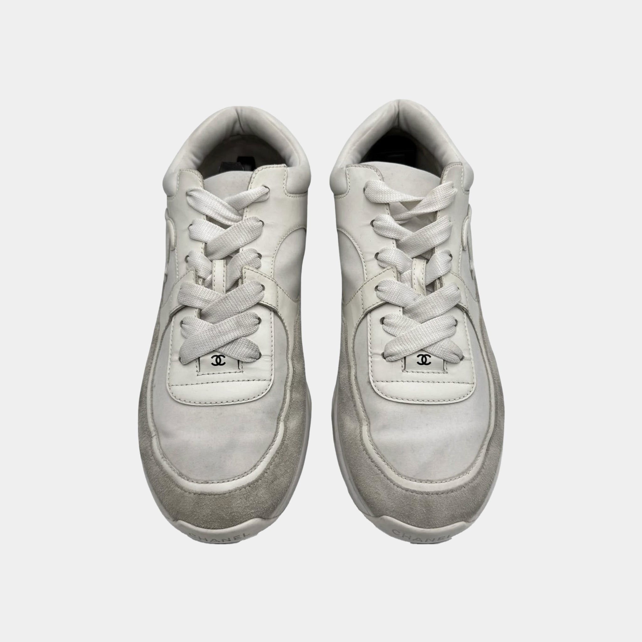 Chanel 2019 Nylon Suede CC Runner Sneakers
