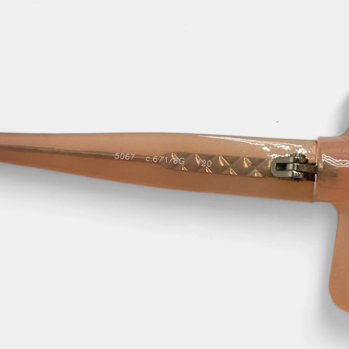 Chanel 2000's Peach Translucent Shield CC Logo Sunglasses