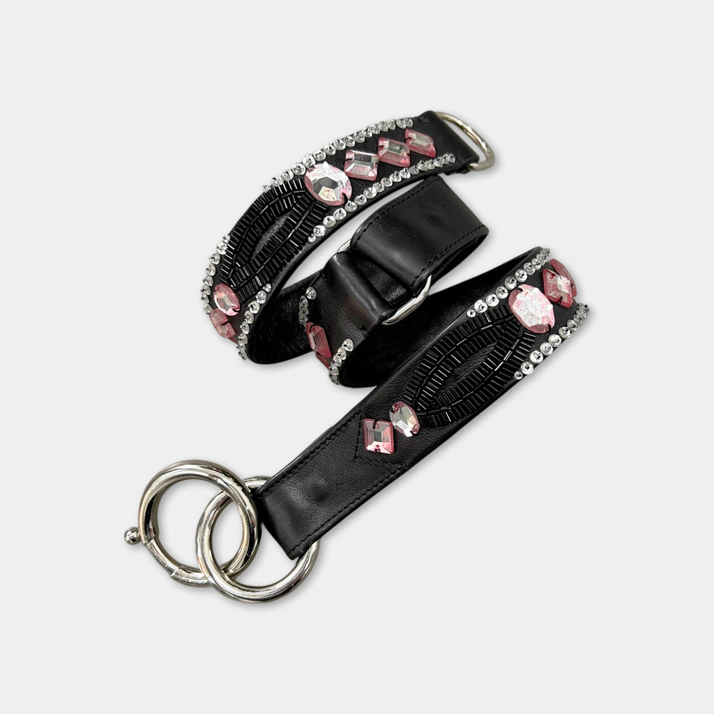 2000's Chloé Beaded Crystal Leather Belt