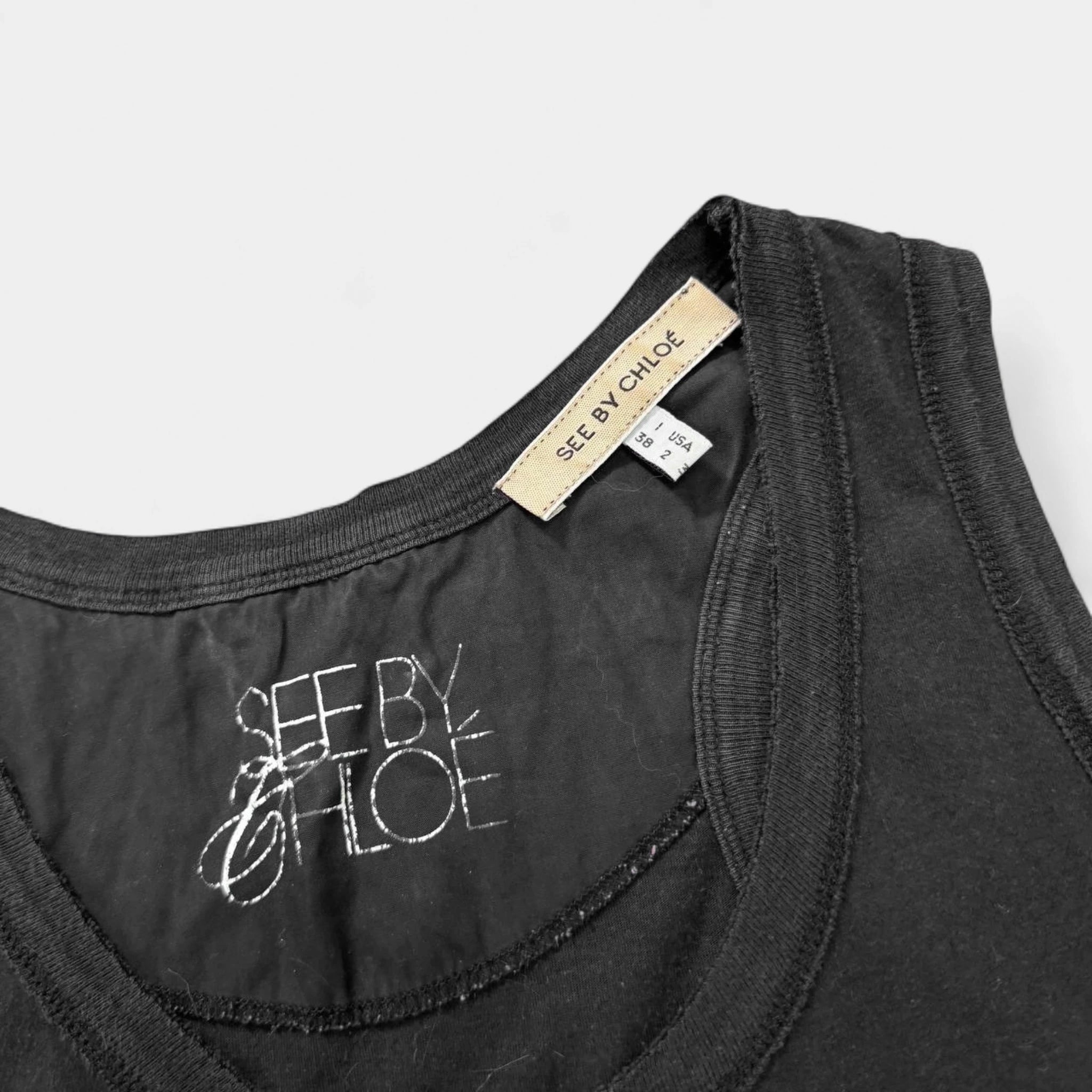 Chloé "I <3 chloé" Graphic Tank Top