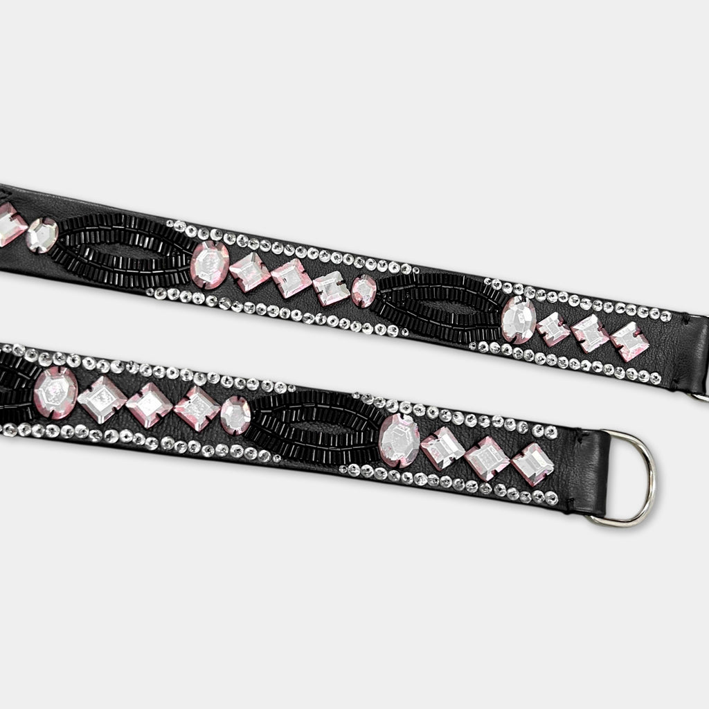 2000's Chloé Beaded Crystal Leather Belt