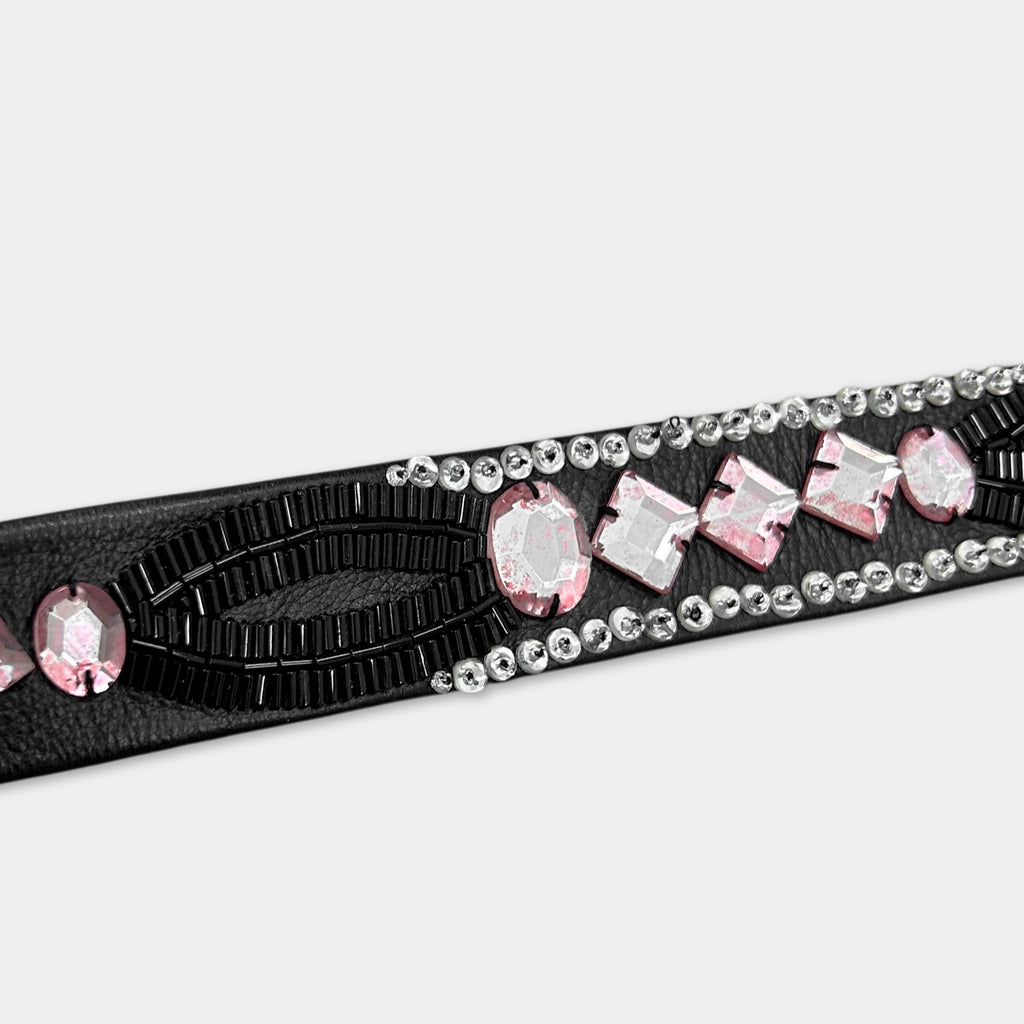 2000's Chloé Beaded Crystal Leather Belt