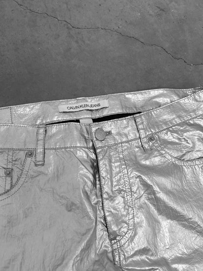 Calvin Klein Metallic Silver Jeans (M)