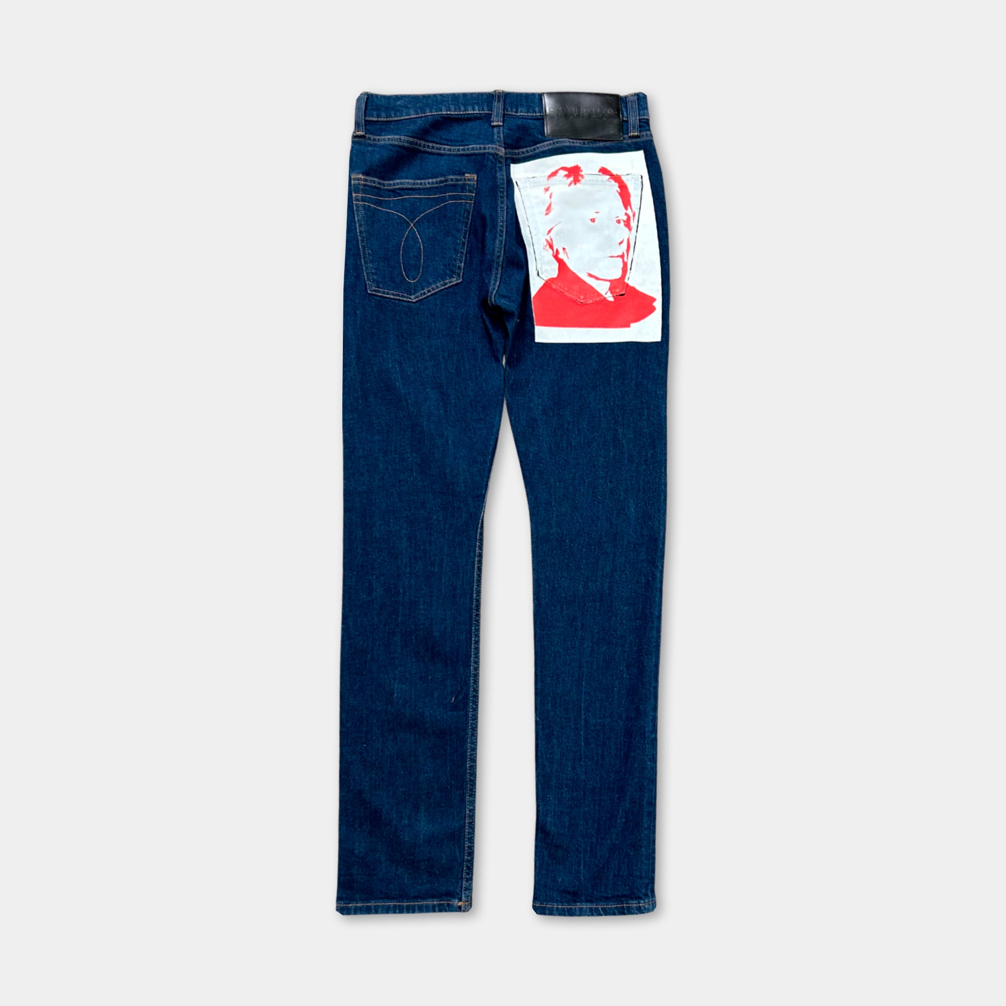 Calvin Klein Andy Warhol Straight Cut Blue Jeans