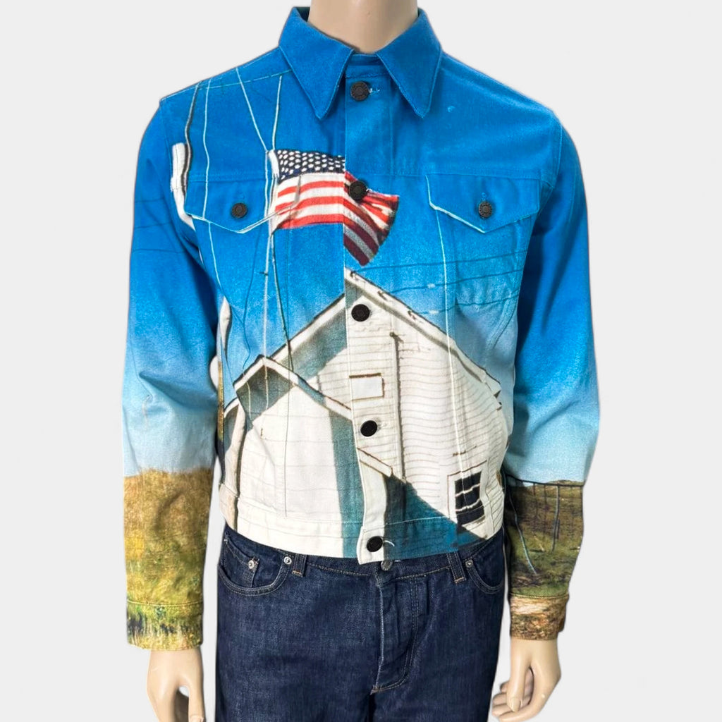 Calvin Klein 205W39NYC SS18 American Flag Denim Trucker Jacket