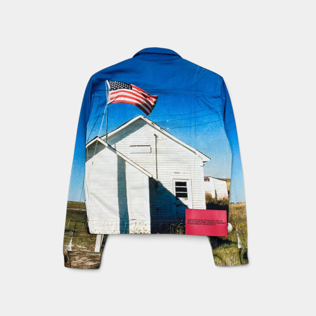 Calvin Klein 205W39NYC SS18 American Flag Denim Trucker Jacket