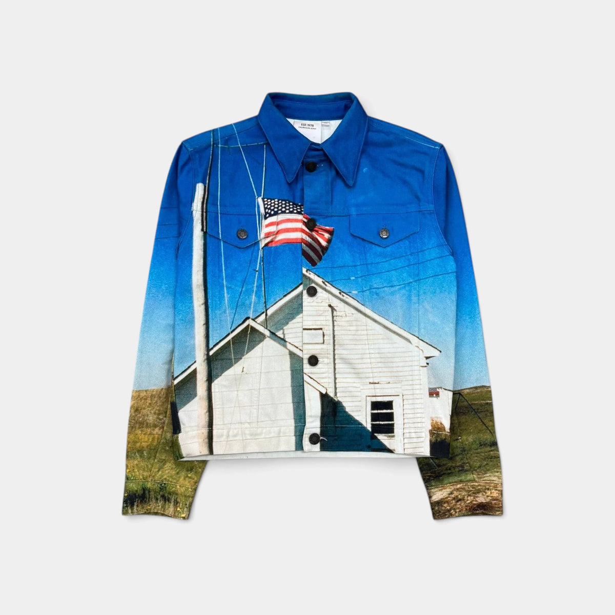 Calvin Klein 205W39NYC SS18 American Flag Denim Trucker Jacket