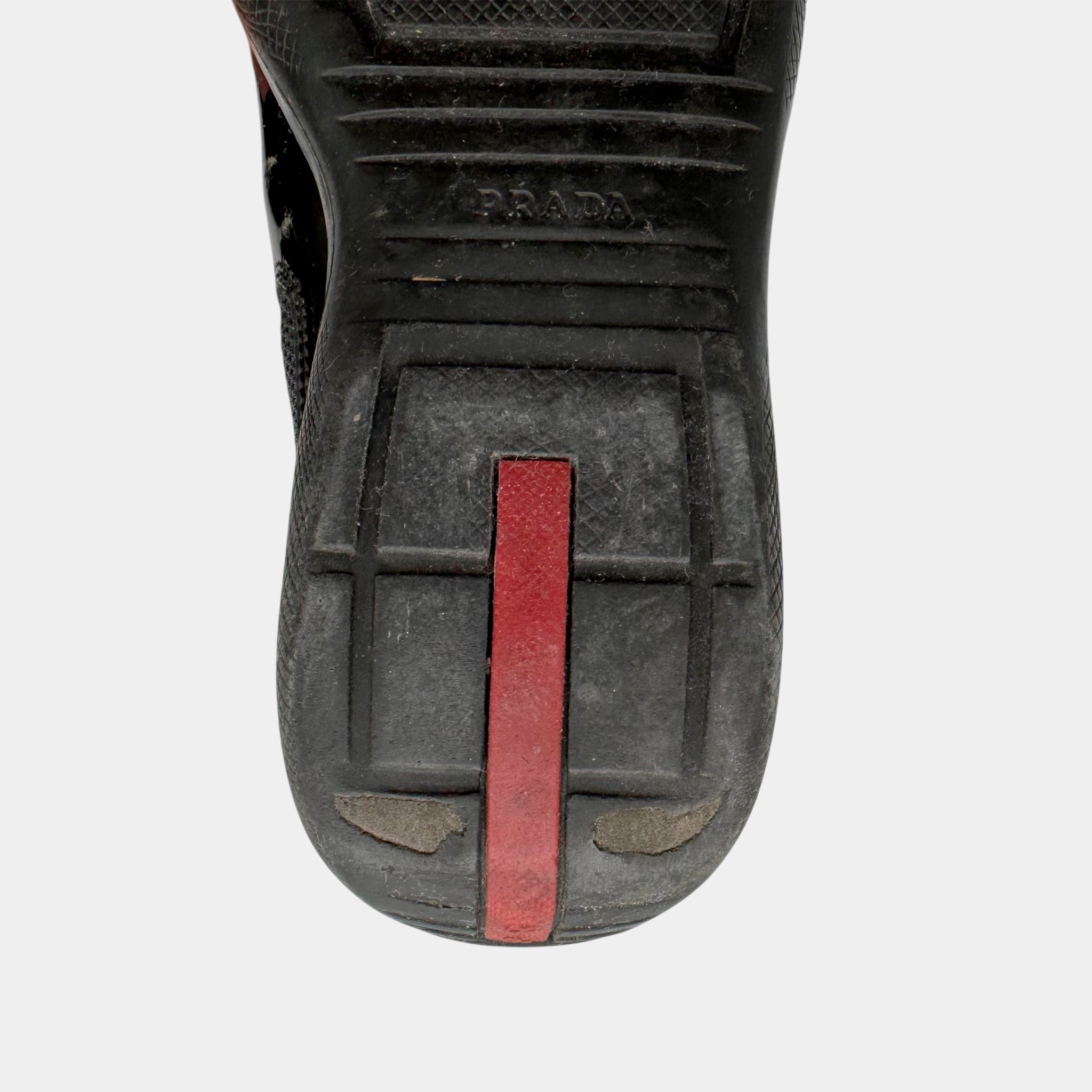 Prada Black Patent Leather America's Cup Sneakers