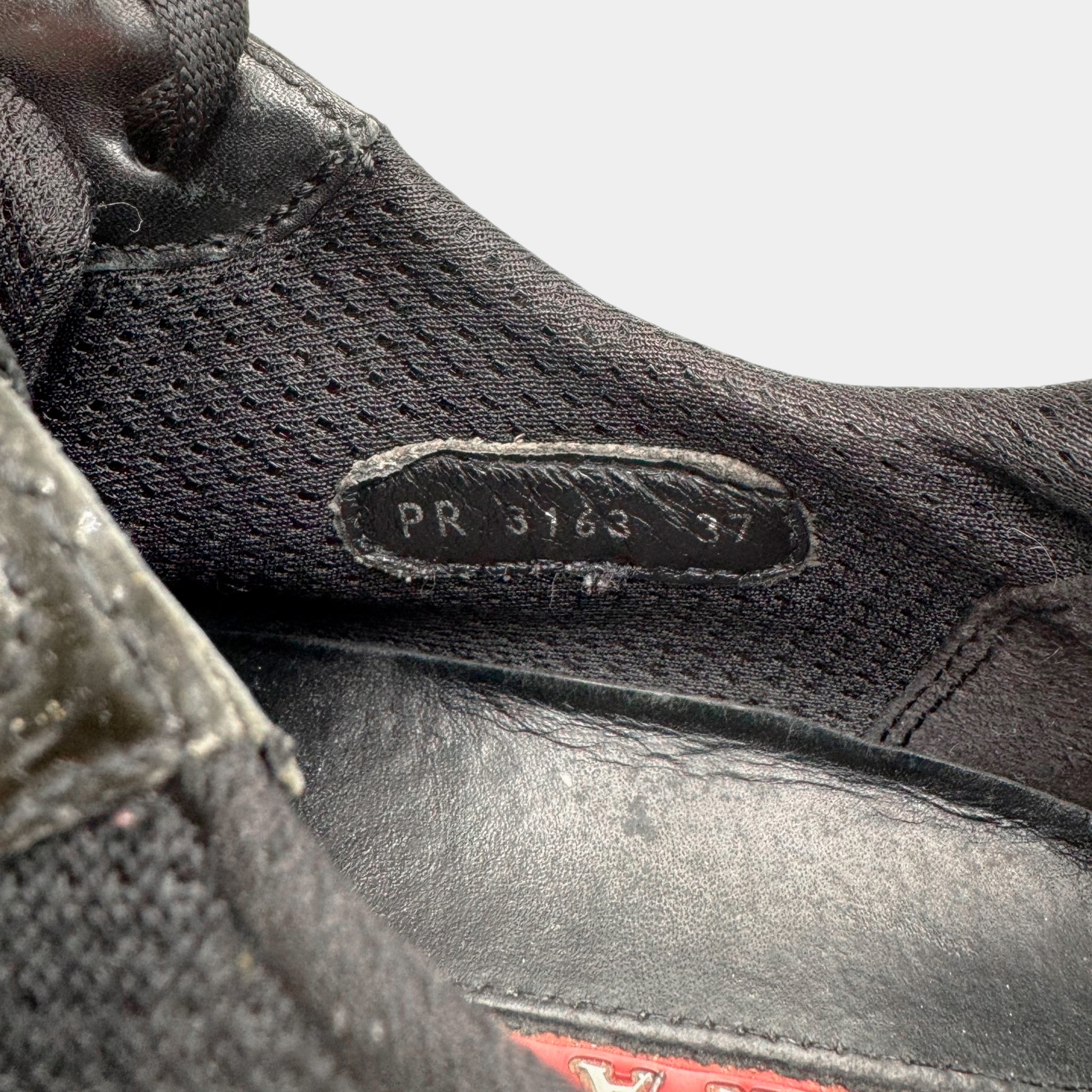 Prada Black Patent Leather America's Cup Sneakers
