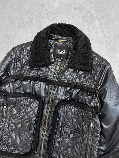 Dolce & Gabbana Shearling Cargo Jacket (M)