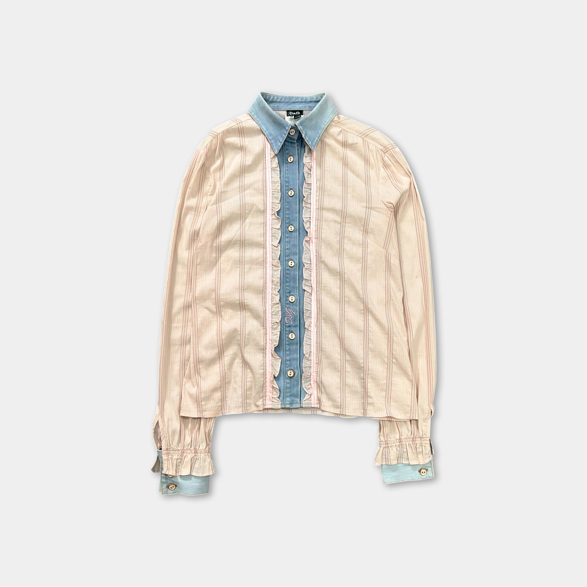 Dolce & Gabbana 2004 Hybrid Ruffle Western Shirt