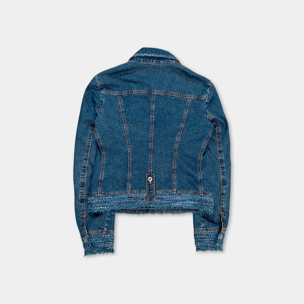 Dolce & Gabbana Blue Tweed Denim Jacket
