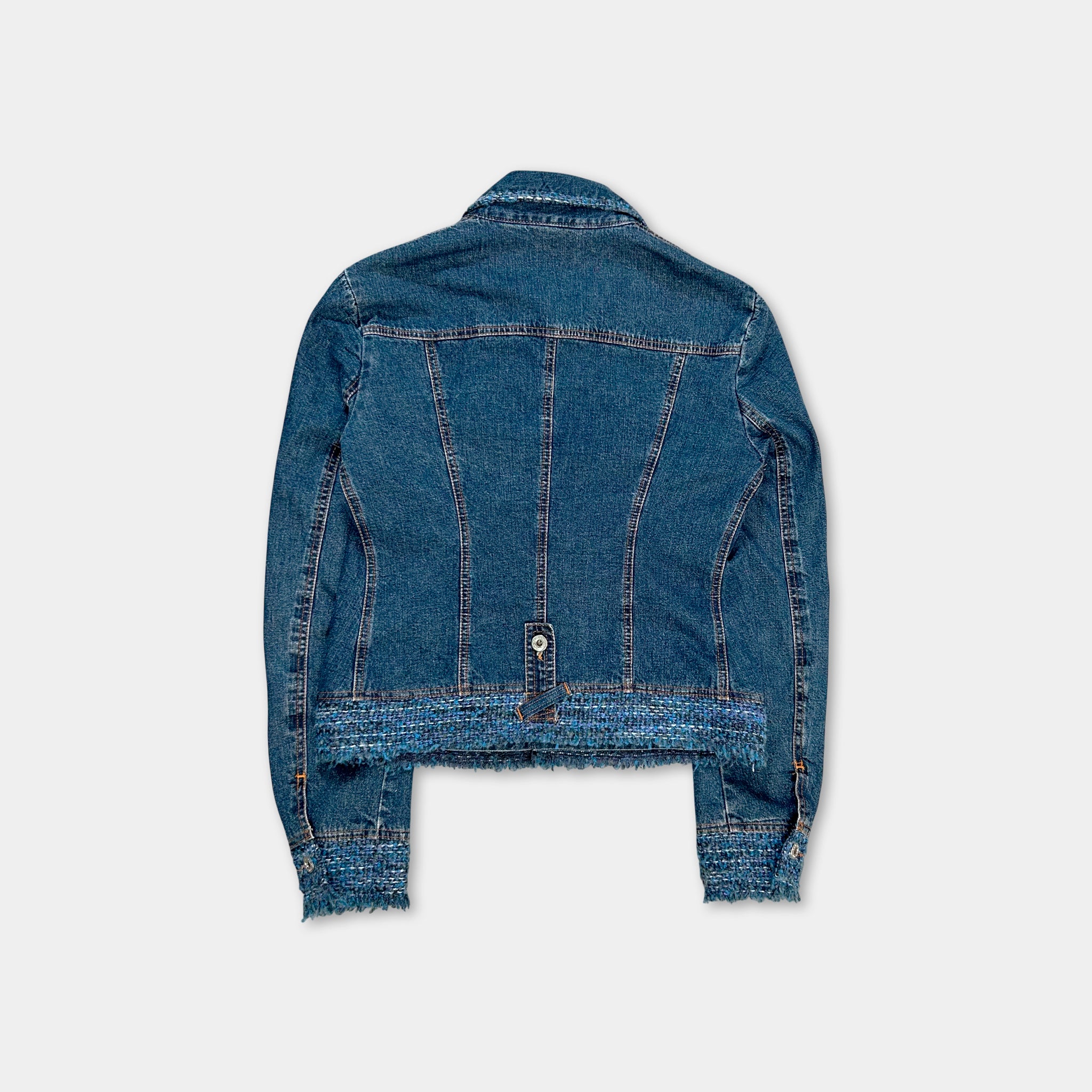 Dolce & Gabbana Blue Tweed Denim Jacket