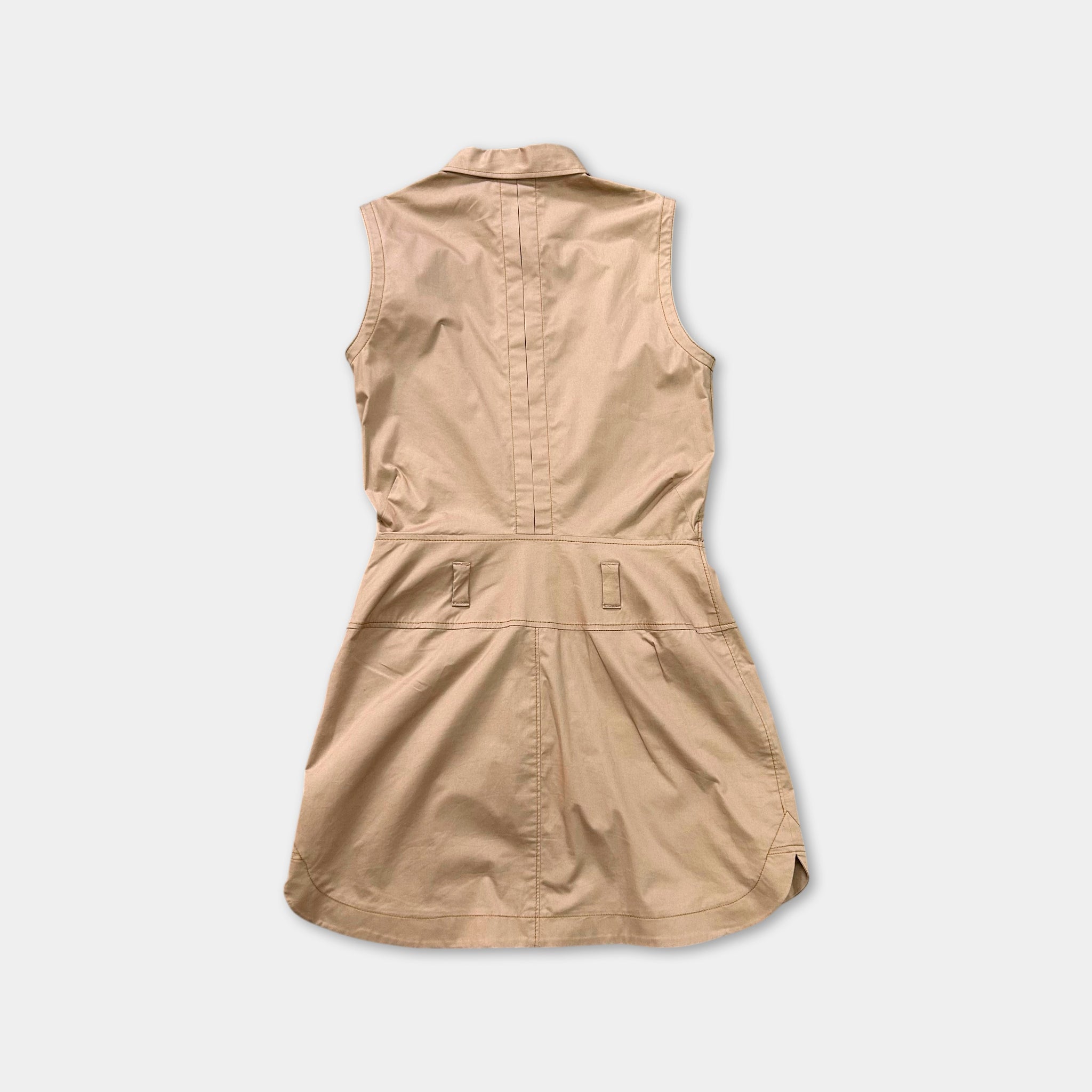 Dolce & Gabbana Sleeveless Cargo Shirt Dress Light Brown