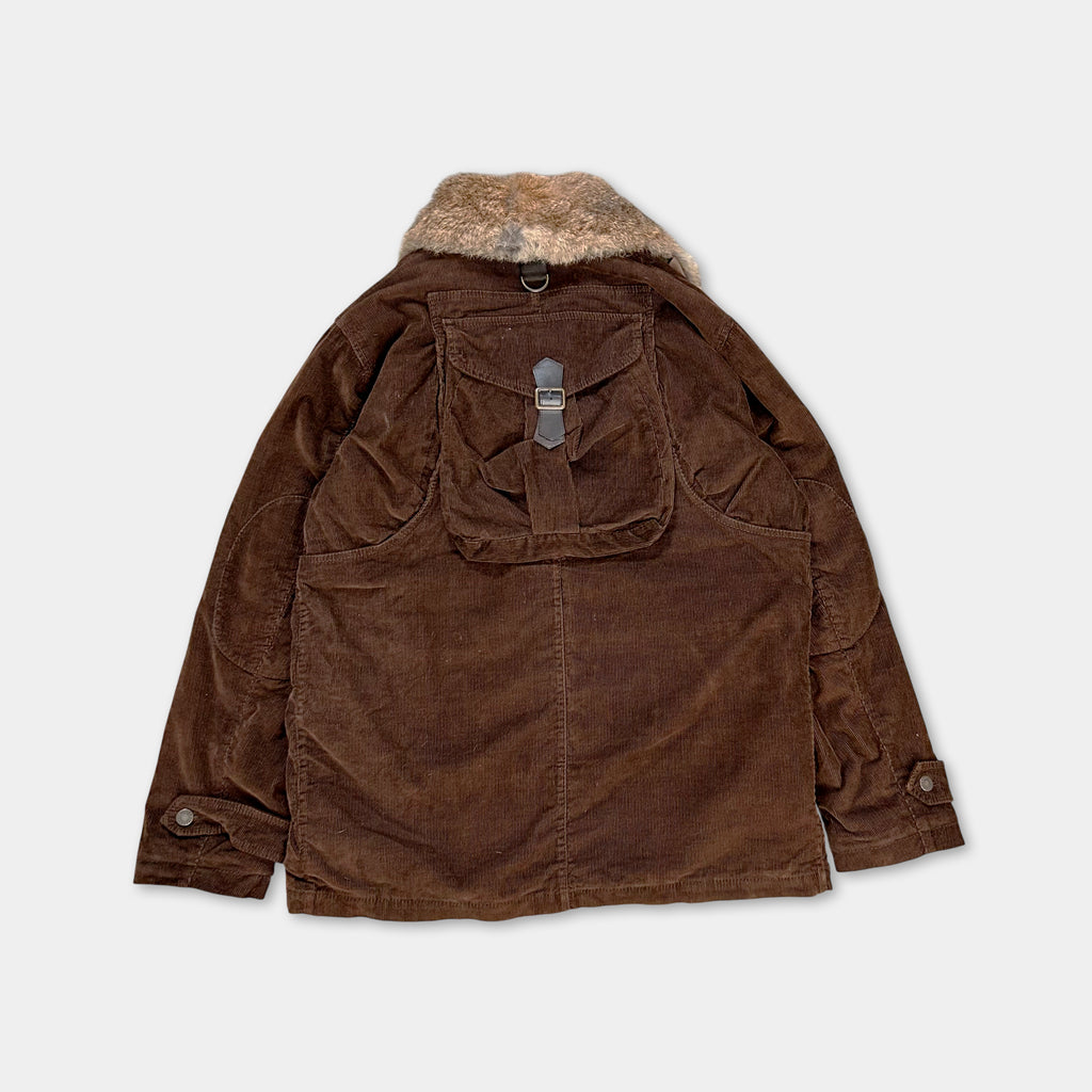 Dolce & Gabbana Corduroy Fur Brown Fur Jackets
