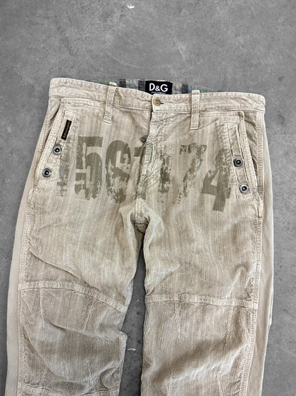 Dolce & Gabbana Corduroy Number Pants (M)