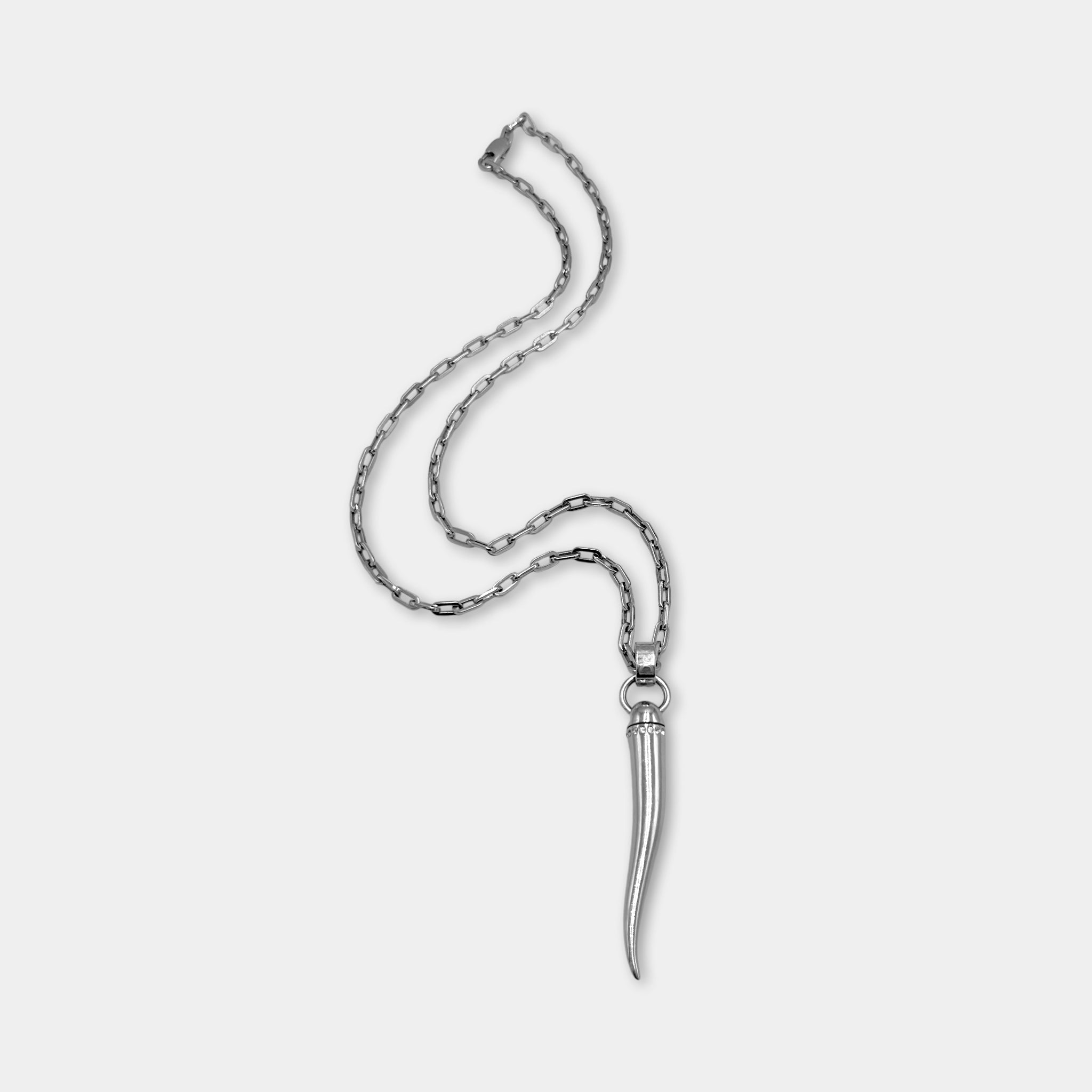 Dolce & Gabbana 2005 Italian Horn Metallic Pendant