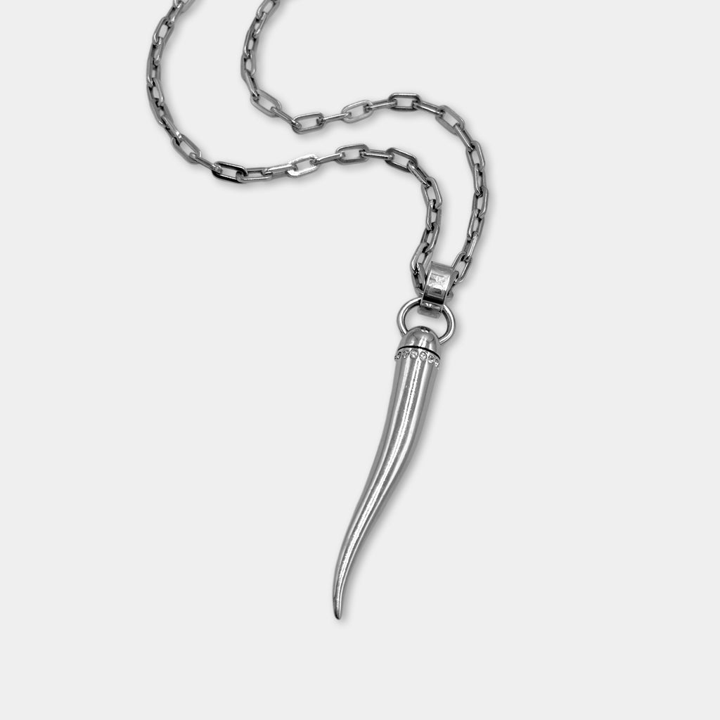 Dolce & Gabbana 2005 Italian Horn Metallic Pendant