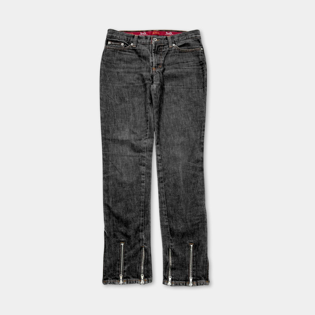 Dolce & Gabbana 2000s Black Multizipper Jeans
