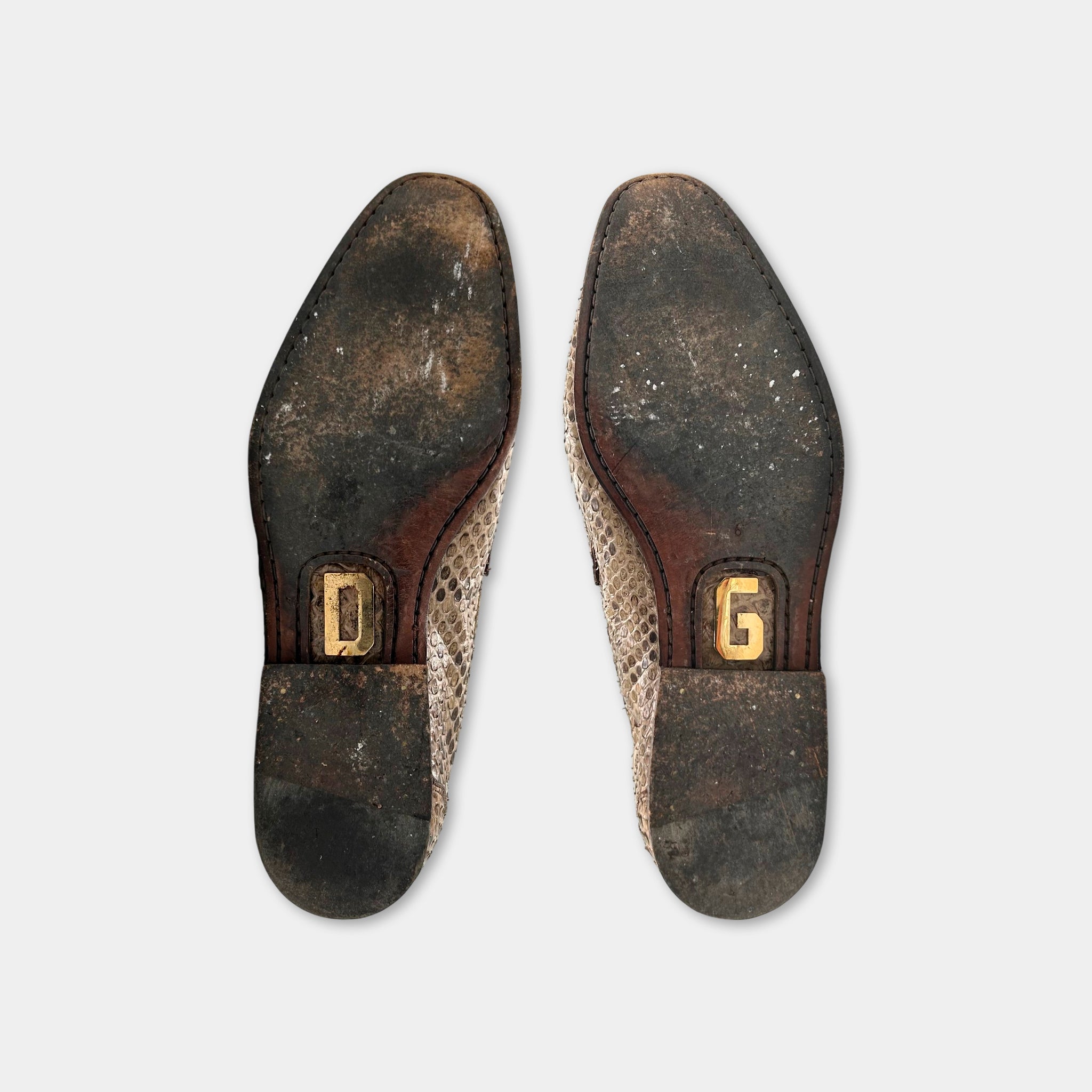 Dolce & Gabbana 2000's Python Skin Loafers