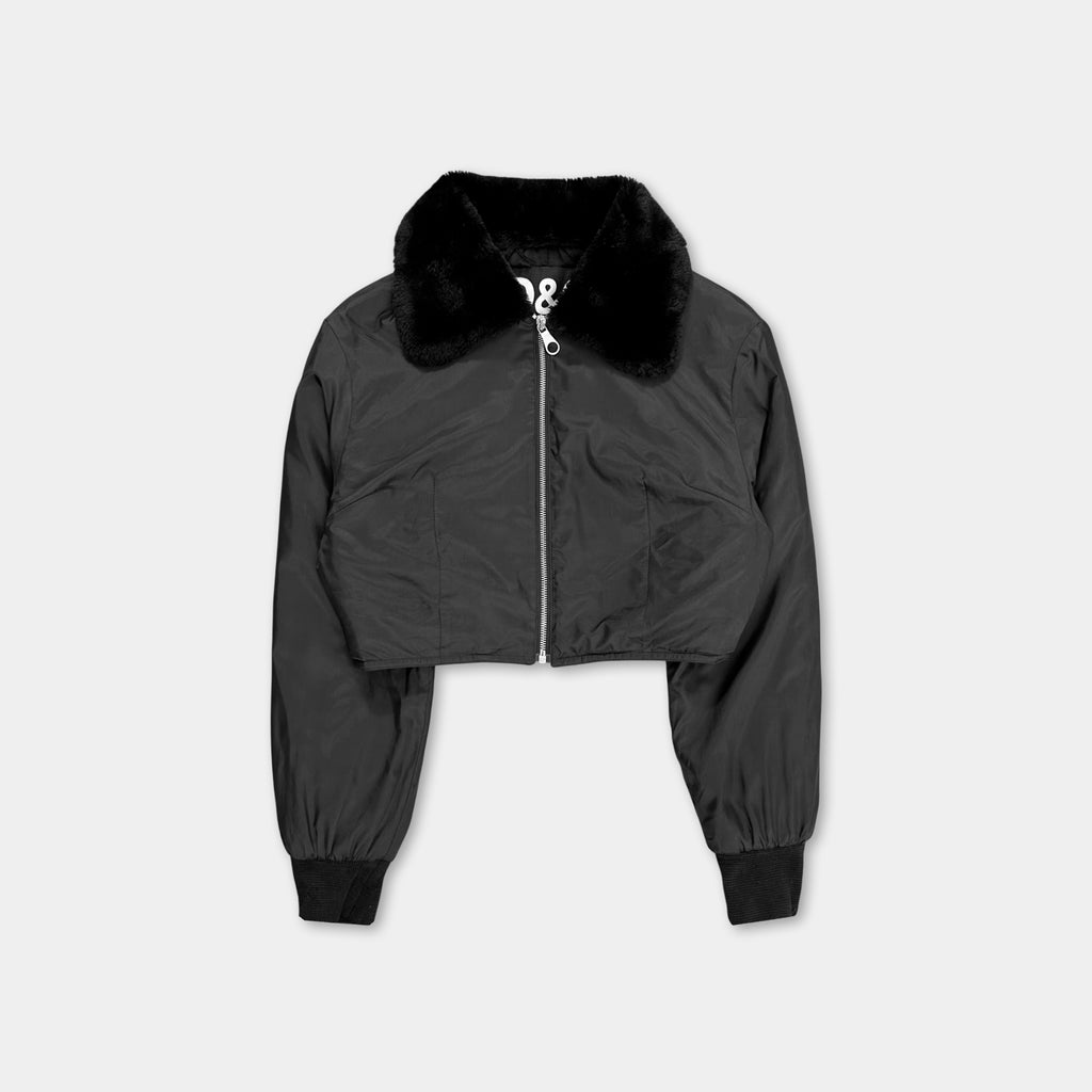 Dolce & Gabbana 2000s Cropped Fur Puffer Jacket