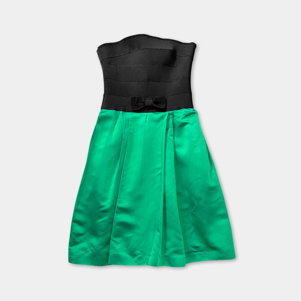 Dolce & Gabbana Green Silk Cocktail Dress