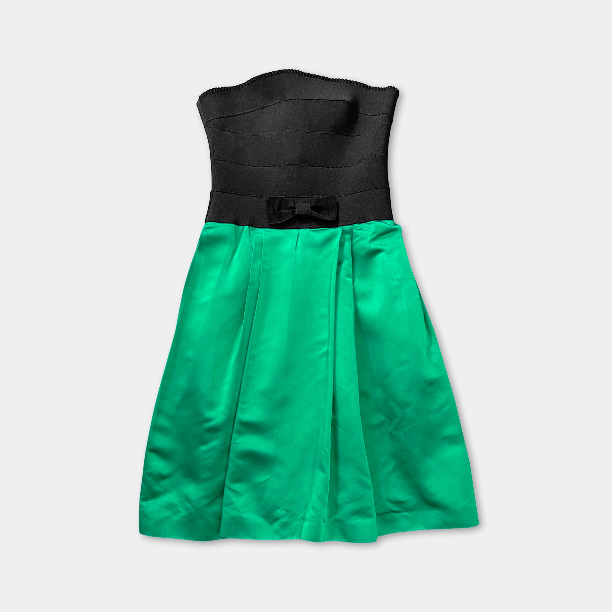 Dolce & Gabbana Green Silk Cocktail Dress