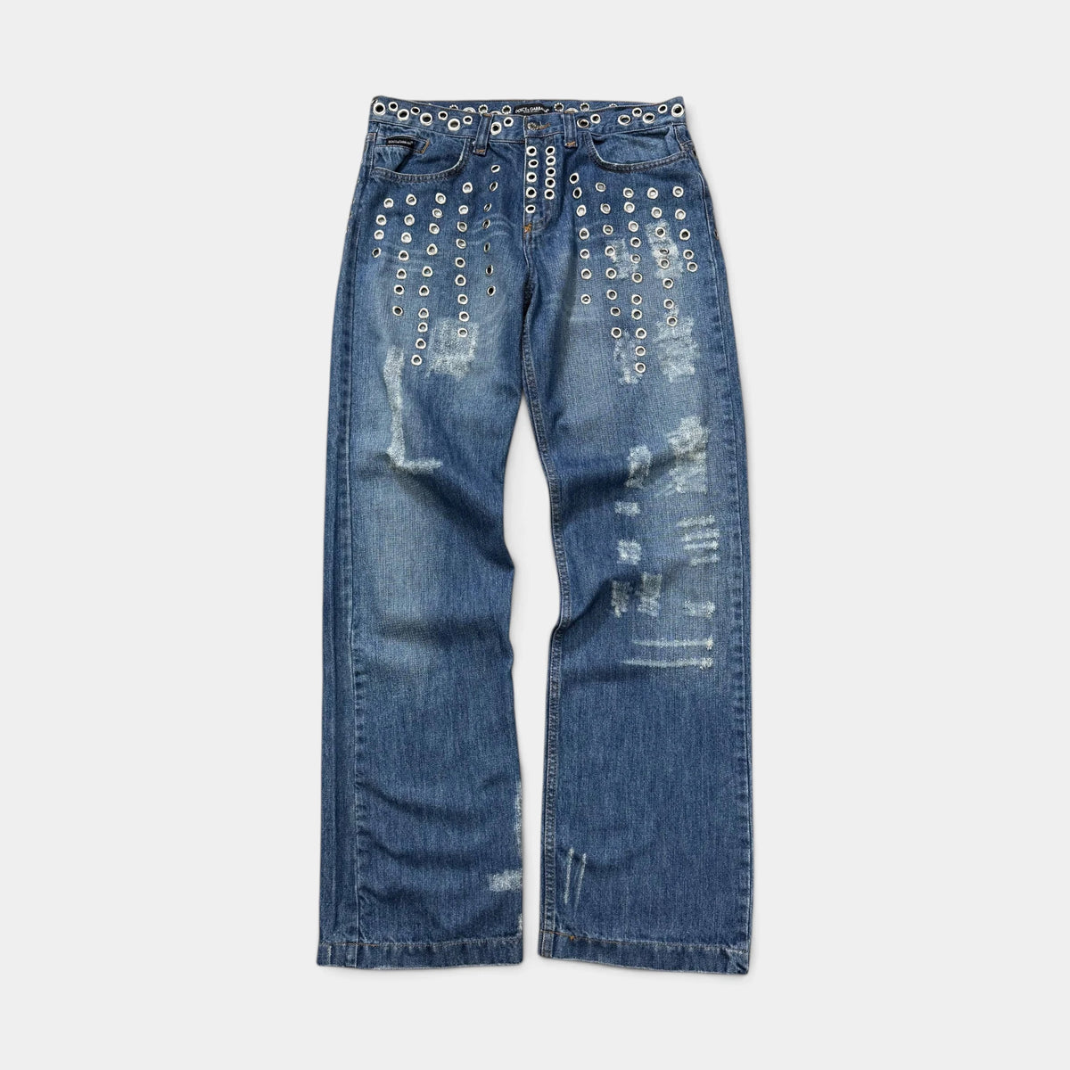 Dolce & Gabbana SS06 Eyelet Denim Pants