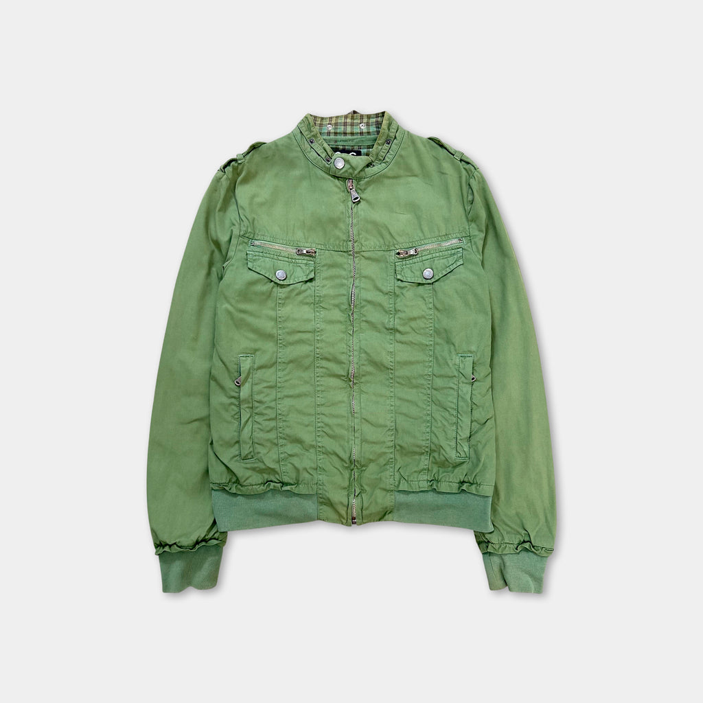 Dolce & Gabbana 2000's Cargo Green Bomber Jacket
