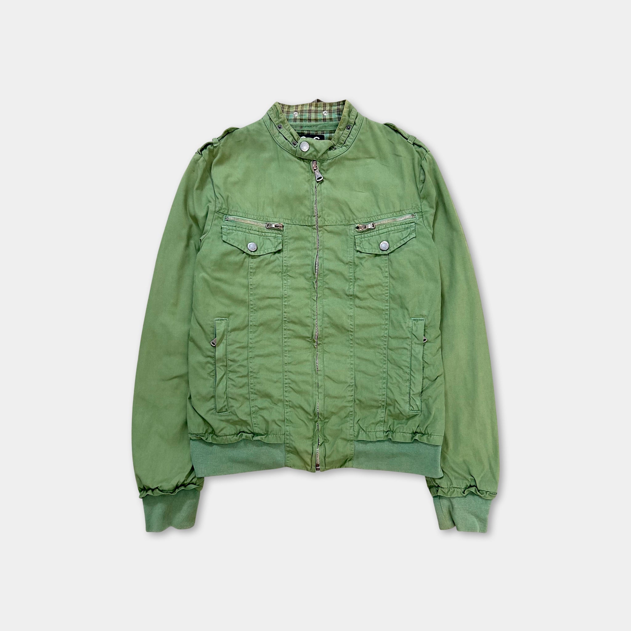 Dolce & Gabbana 2000's Cargo Green Bomber Jacket