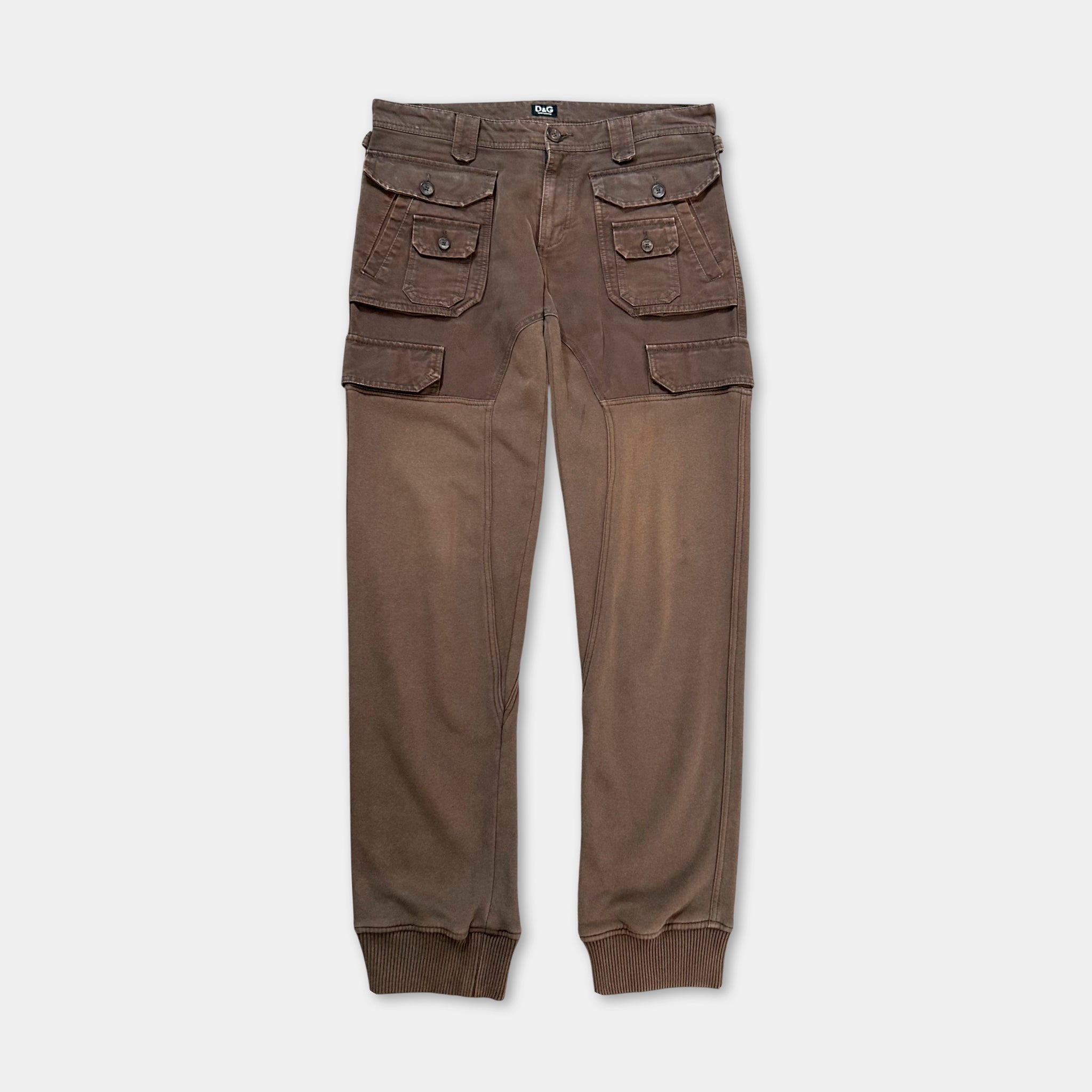 Dolce Gabbana Cargo Hybrid Brown Sweatpants