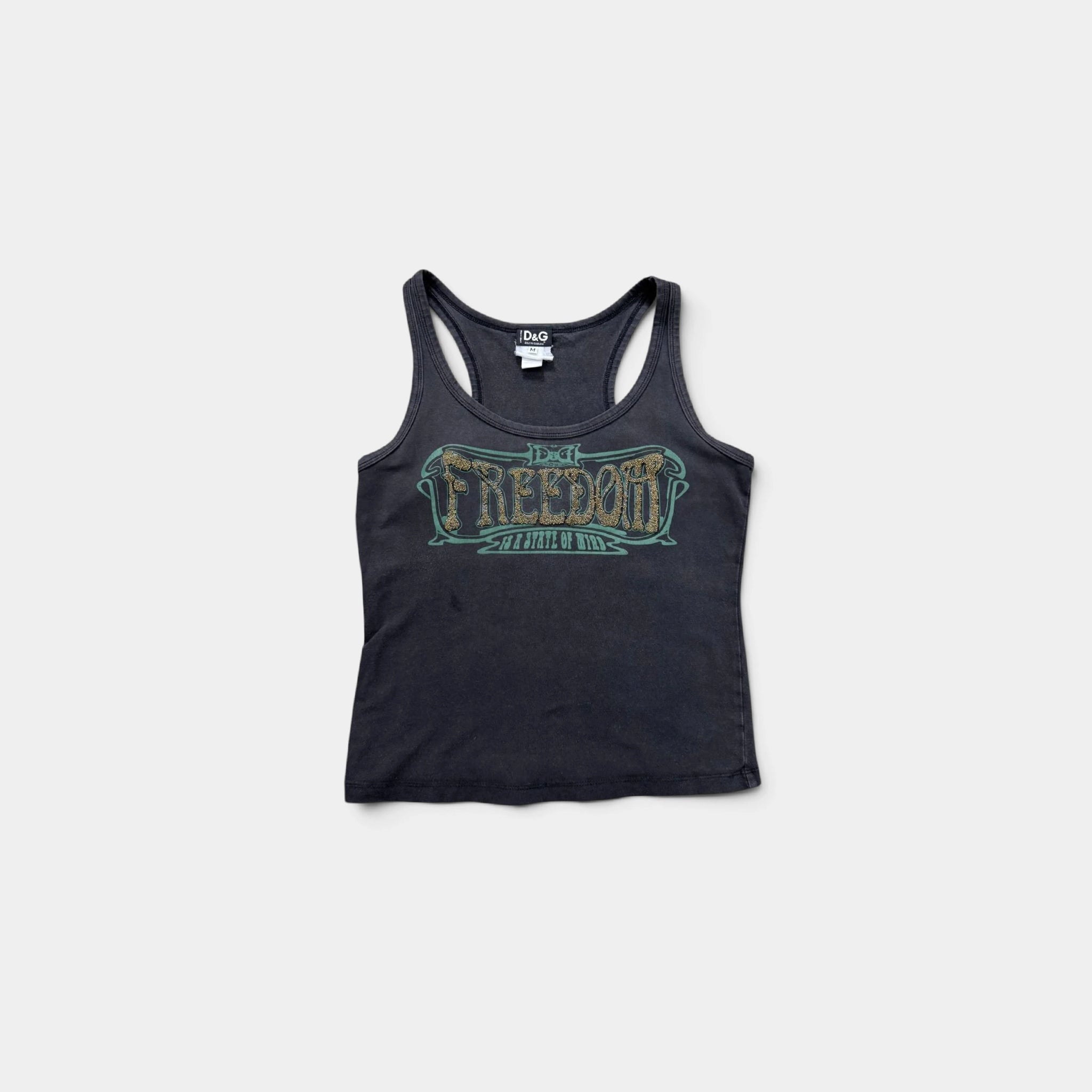 Dolce & Gabbana 2000s Freedom Graphic Tank Top